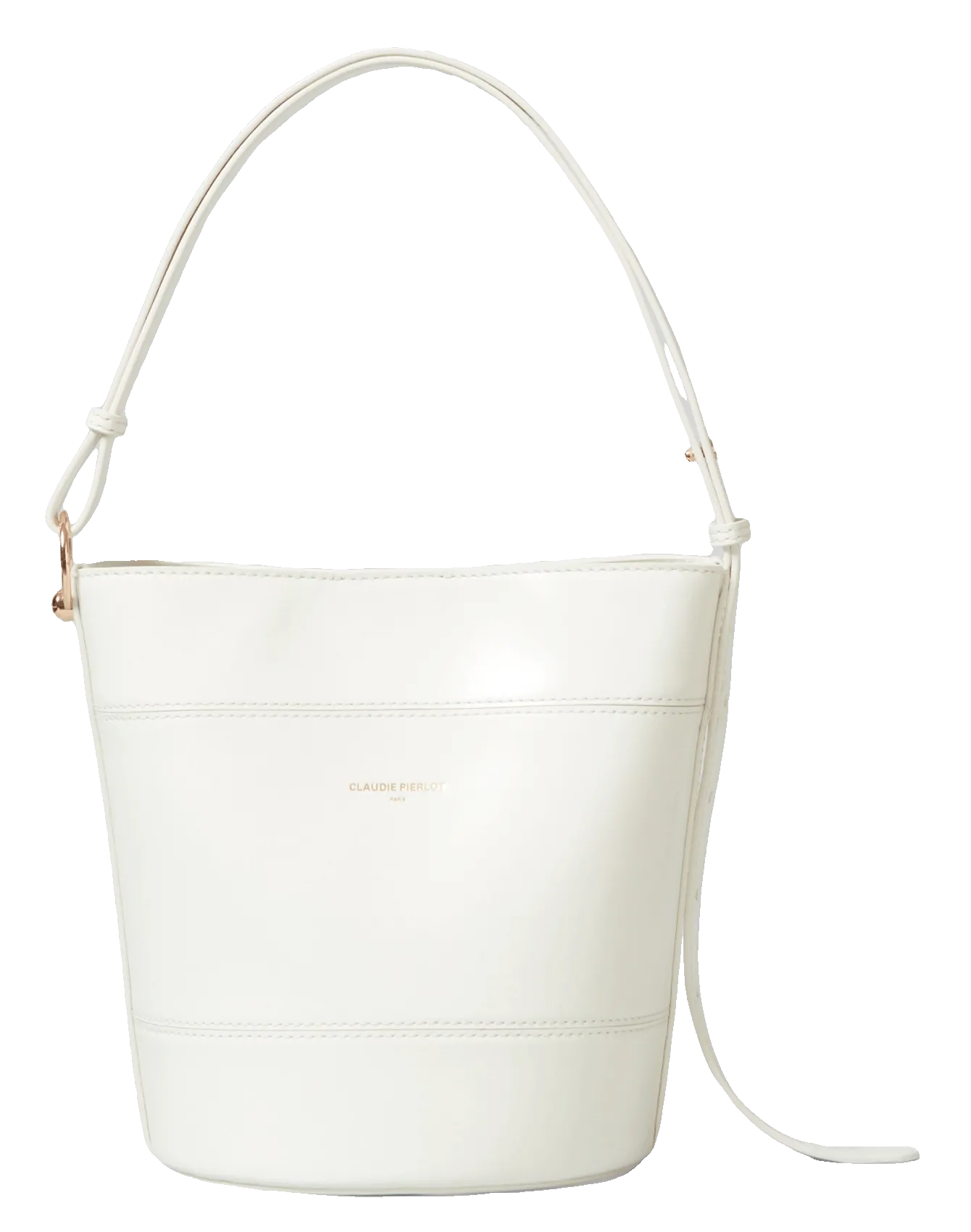 Sac seau en cuir Blanc