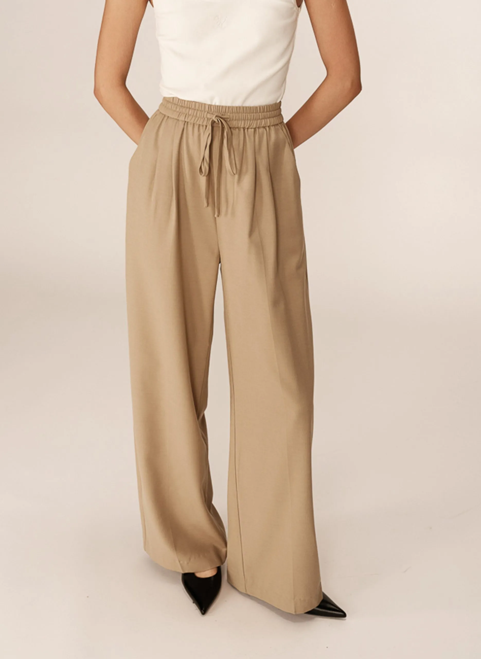 Pantalon large Beige PETRO