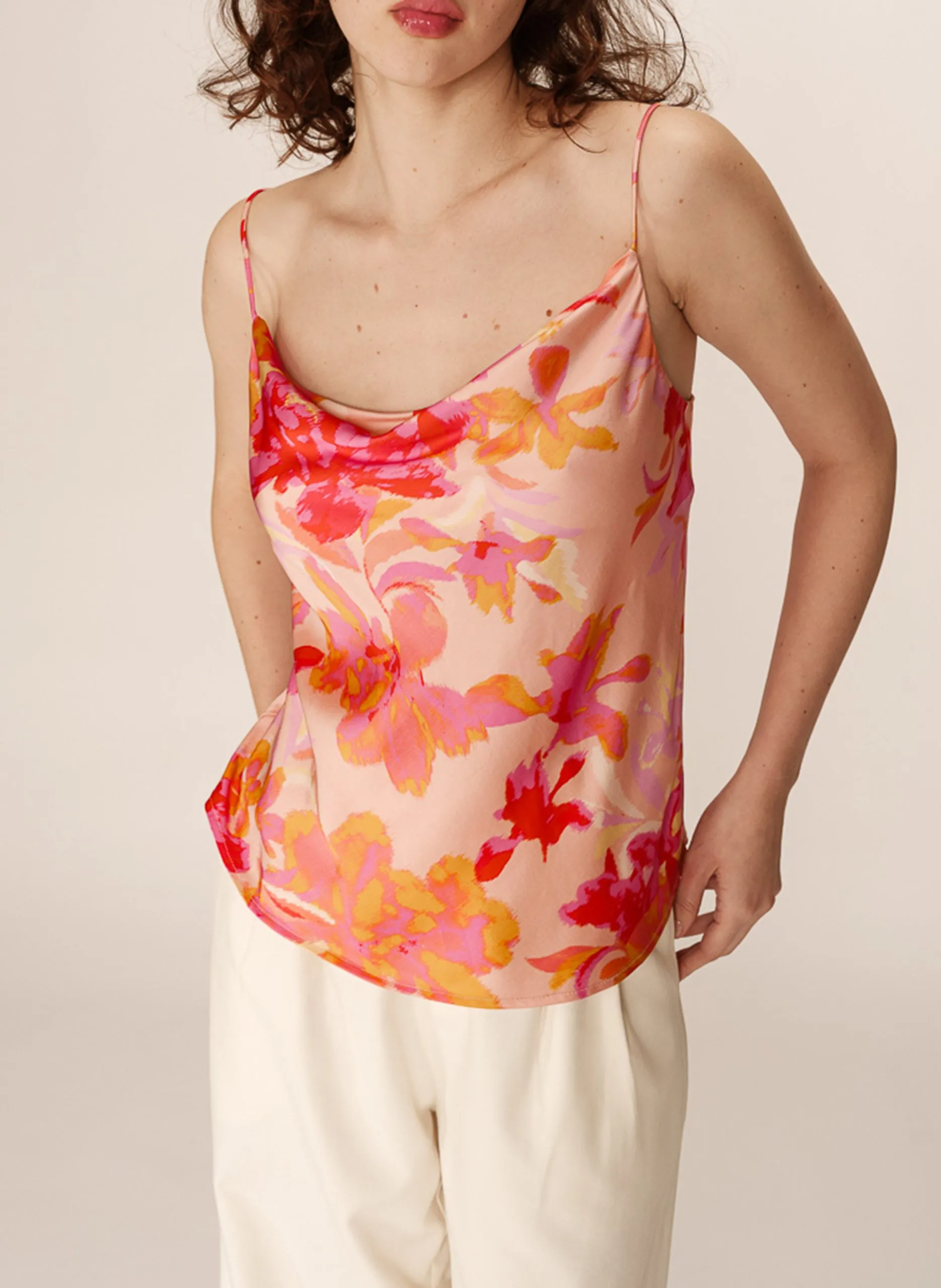 Débardeur encolure bénitier Rose POMEROL