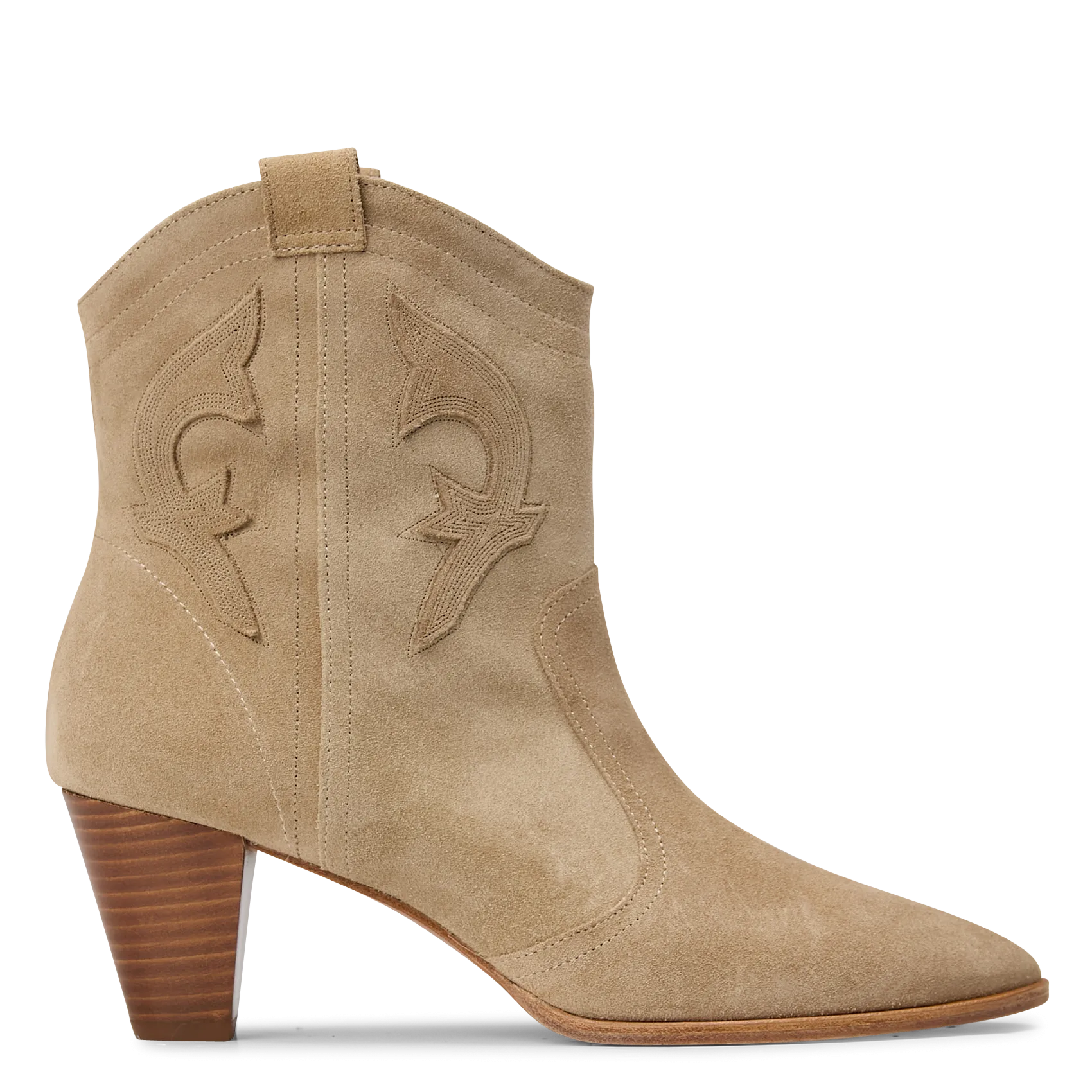 Bottines en cuir velours Beige NEW CASEY