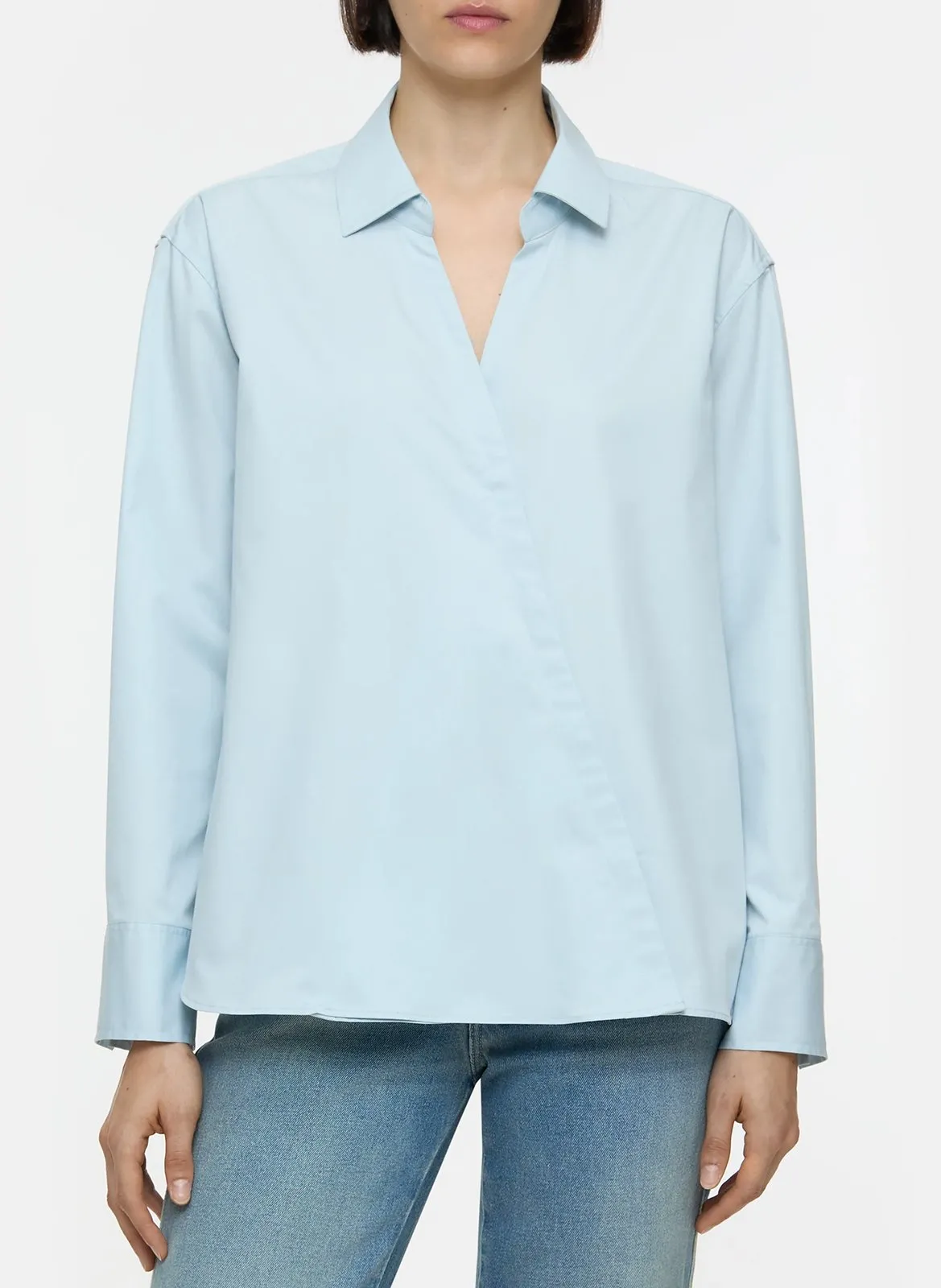 Chemise asymétrique ample Bleu