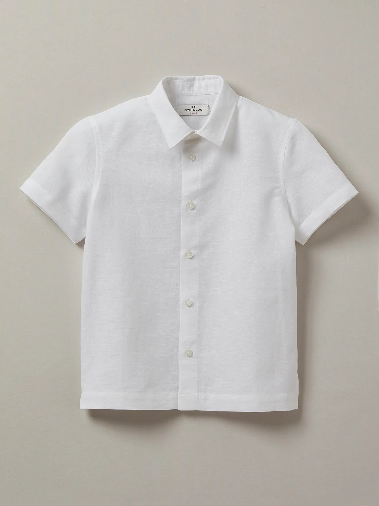 Chemisette en lin Blanc