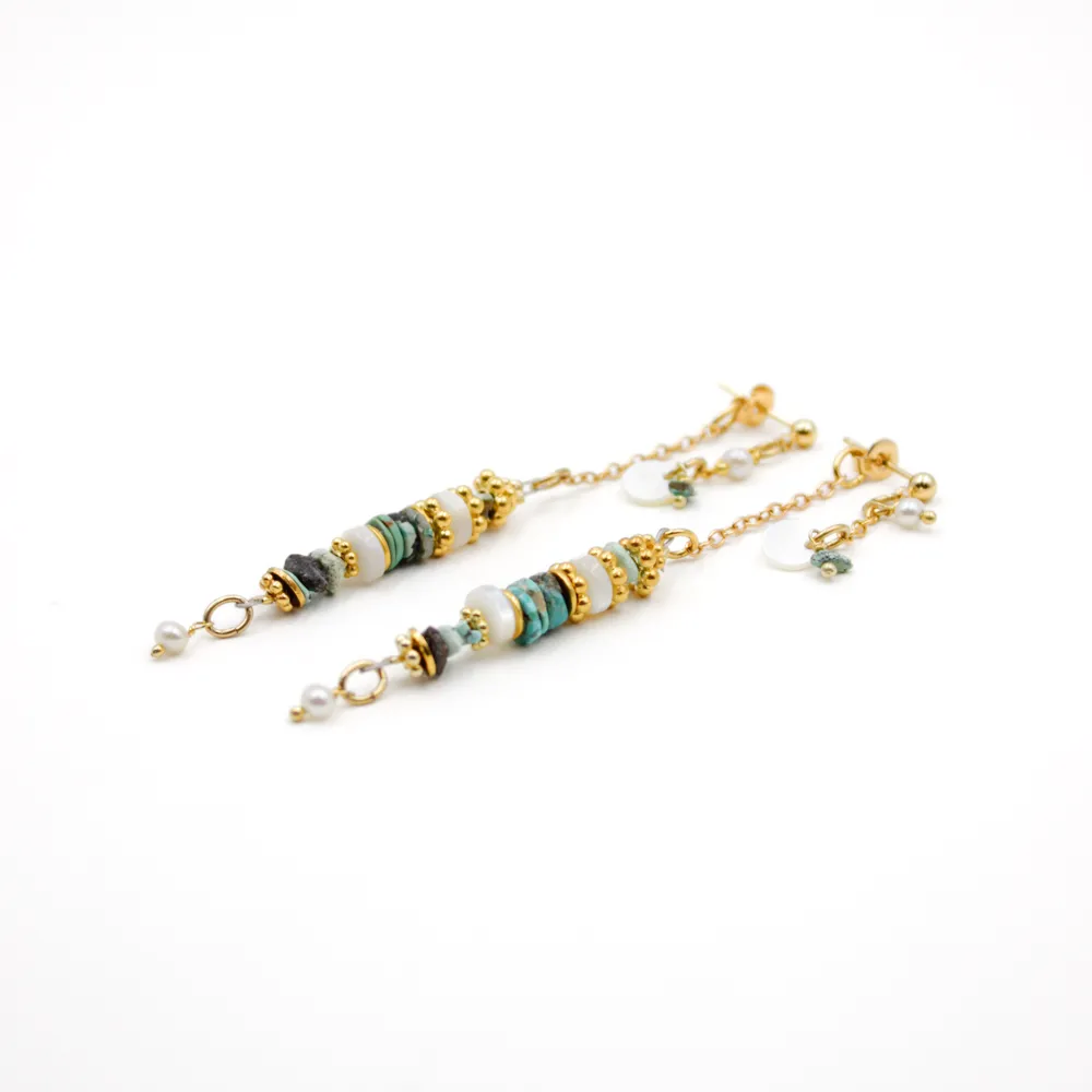 Boucles d'oreilles tige heishi - joe Doré