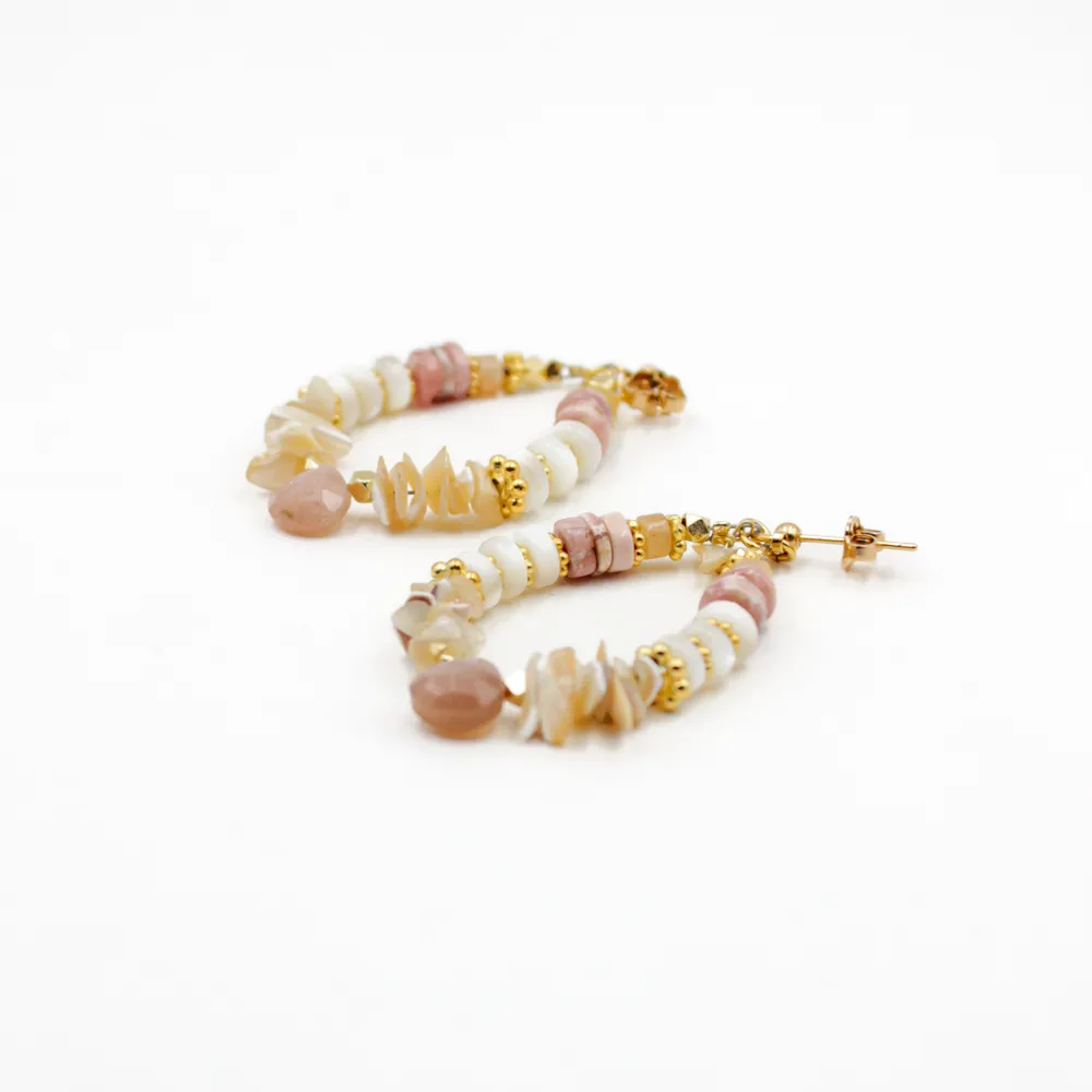 Boucles d'oreilles heishi - elsa Doré