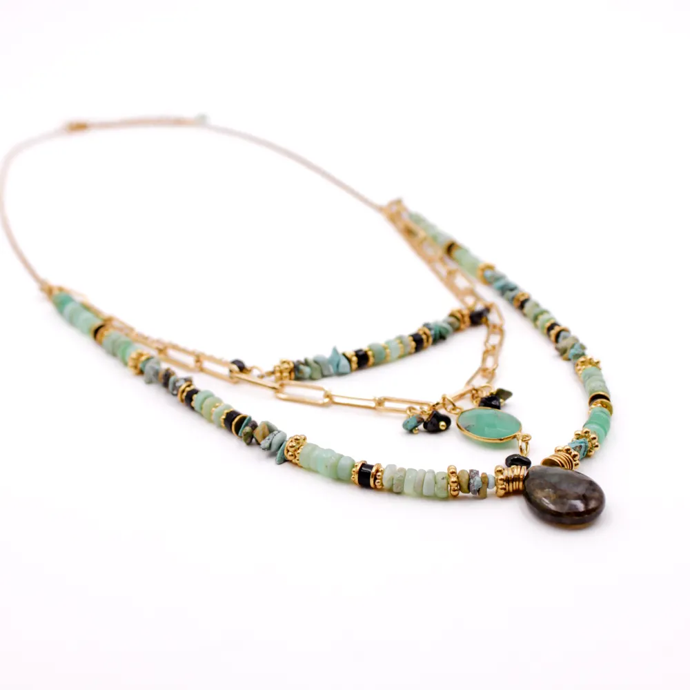 Collier multirangs heishi - coralie Doré