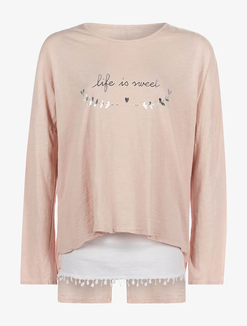 T-shirt life is sweet - rose