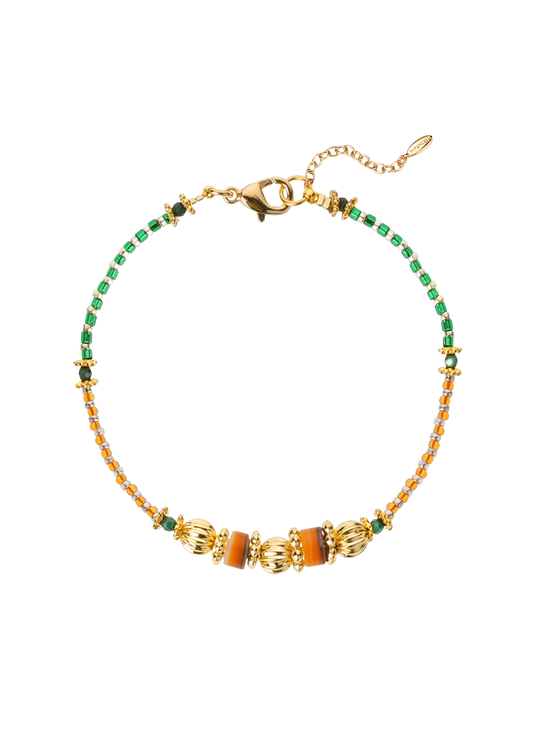 Bracelet ajustable avec perles Doré HABIBI