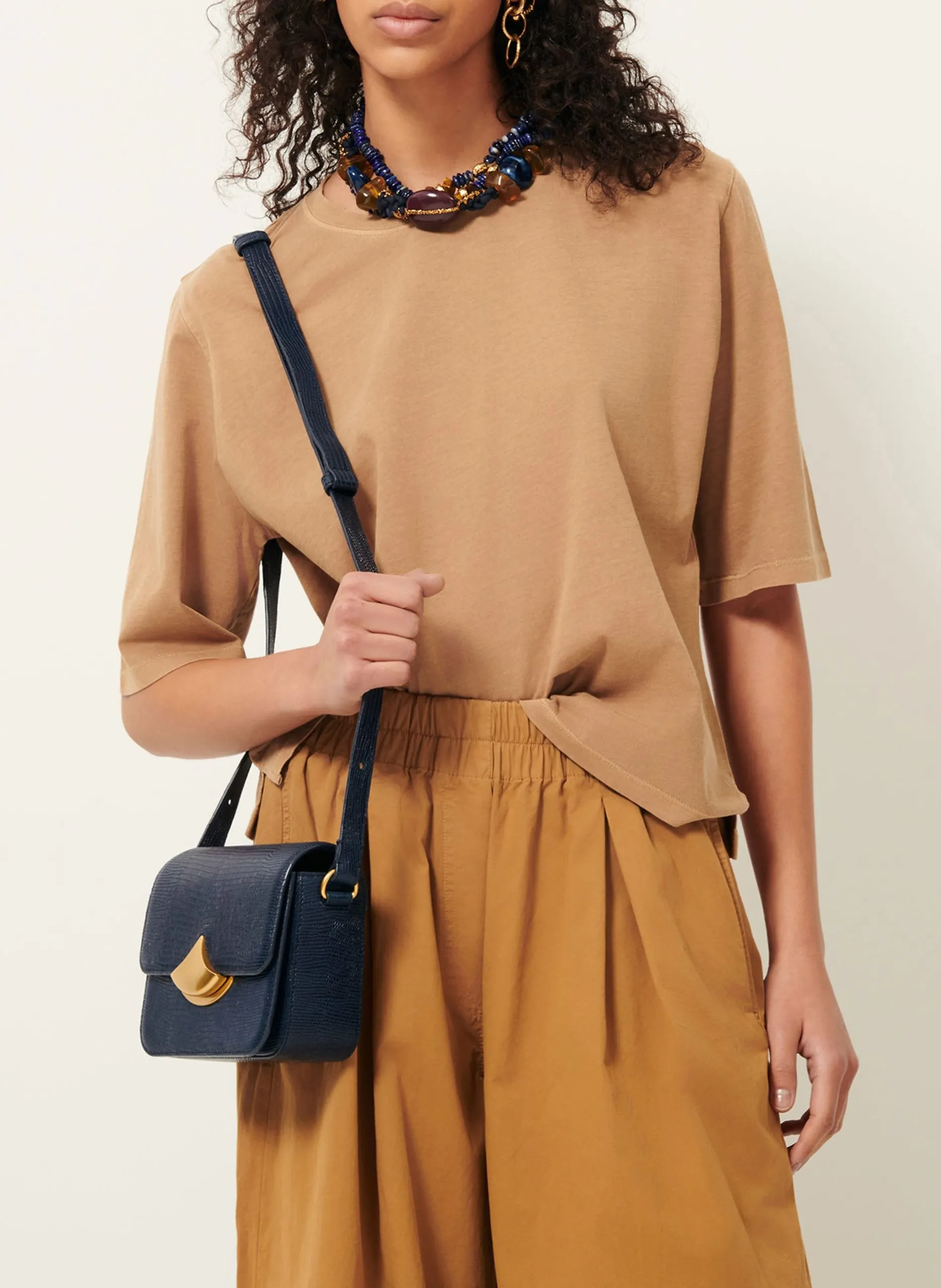 Tee-shirt oversize en coton Beige SERGIO