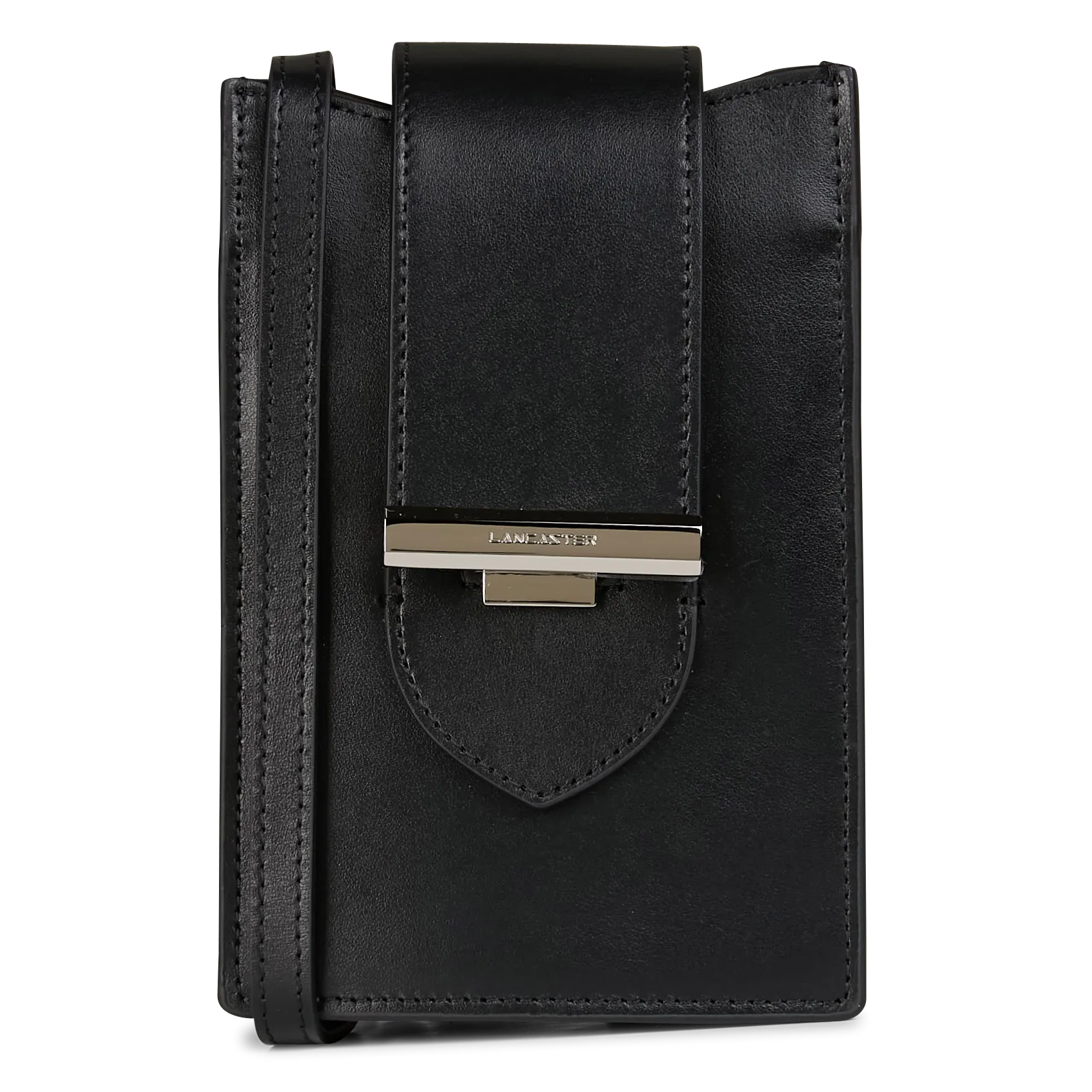 Pochette smartphone en cuir Noir PARIS ILY