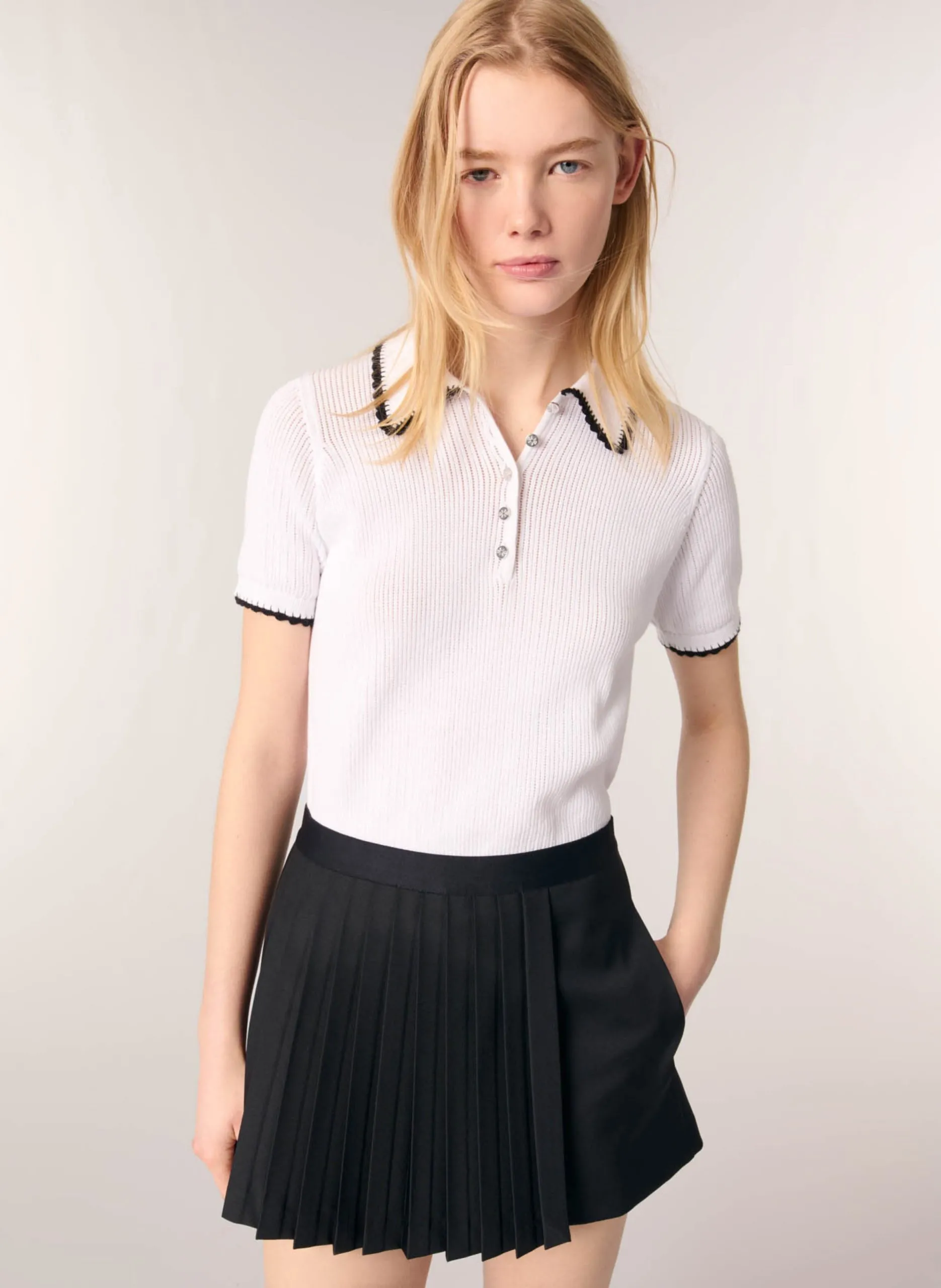 Short portefeuille plissé Noir