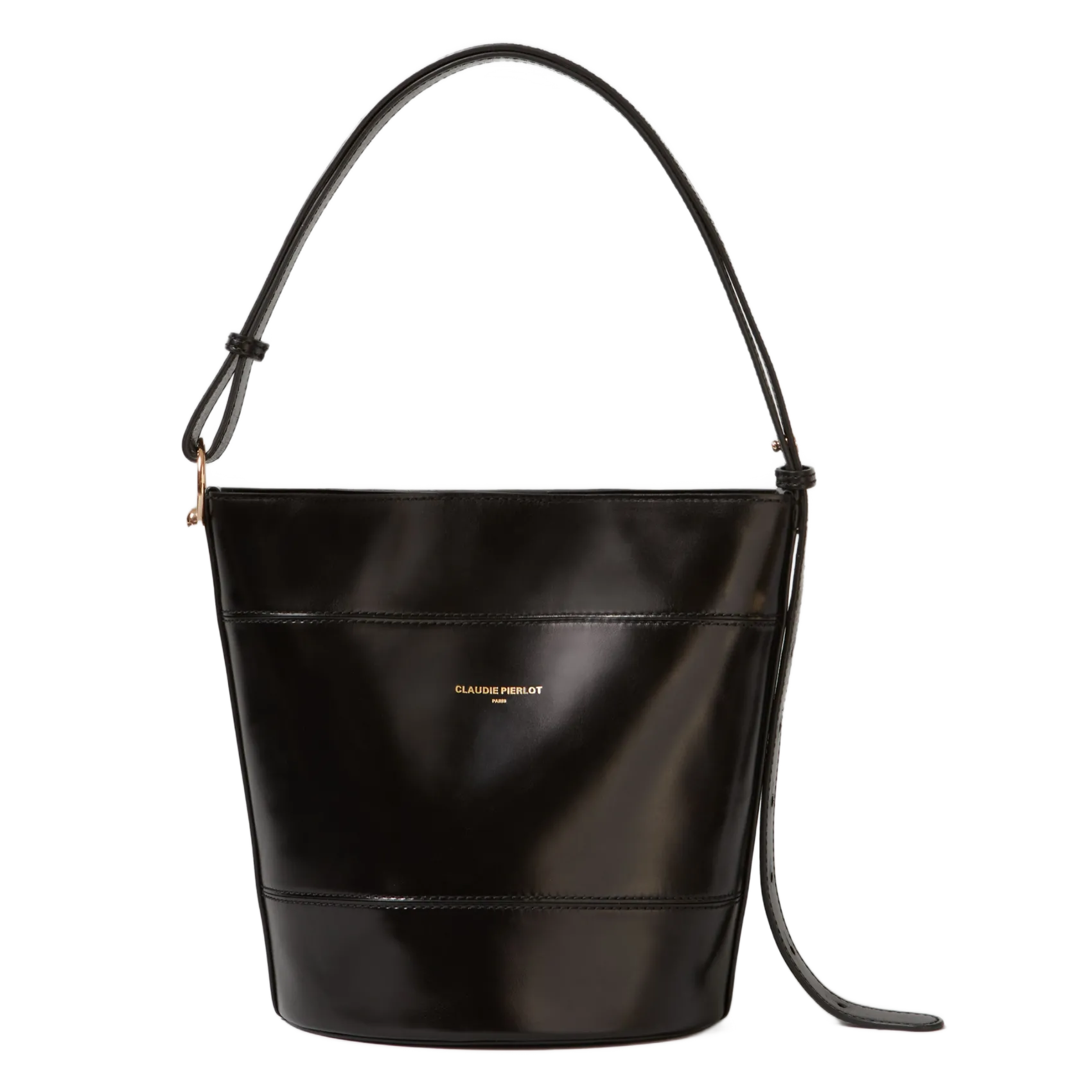 Sac seau en cuir Noir