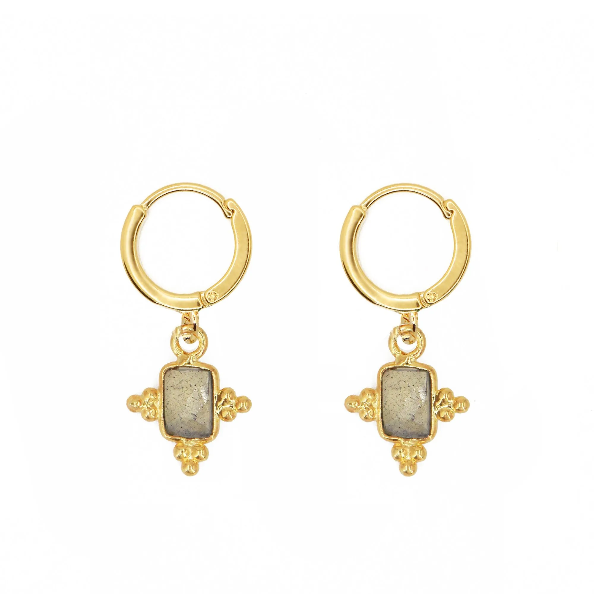 Boucles d'oreilles plaqué or tiana Bleu