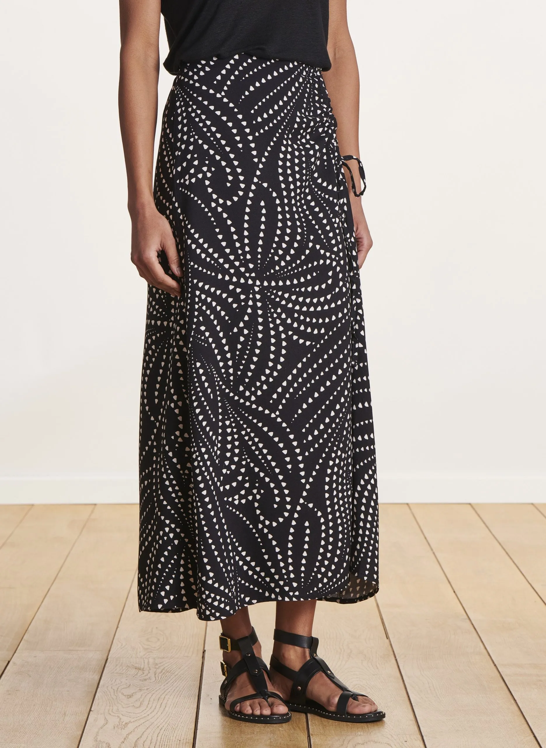 Jupe longue droite Noir