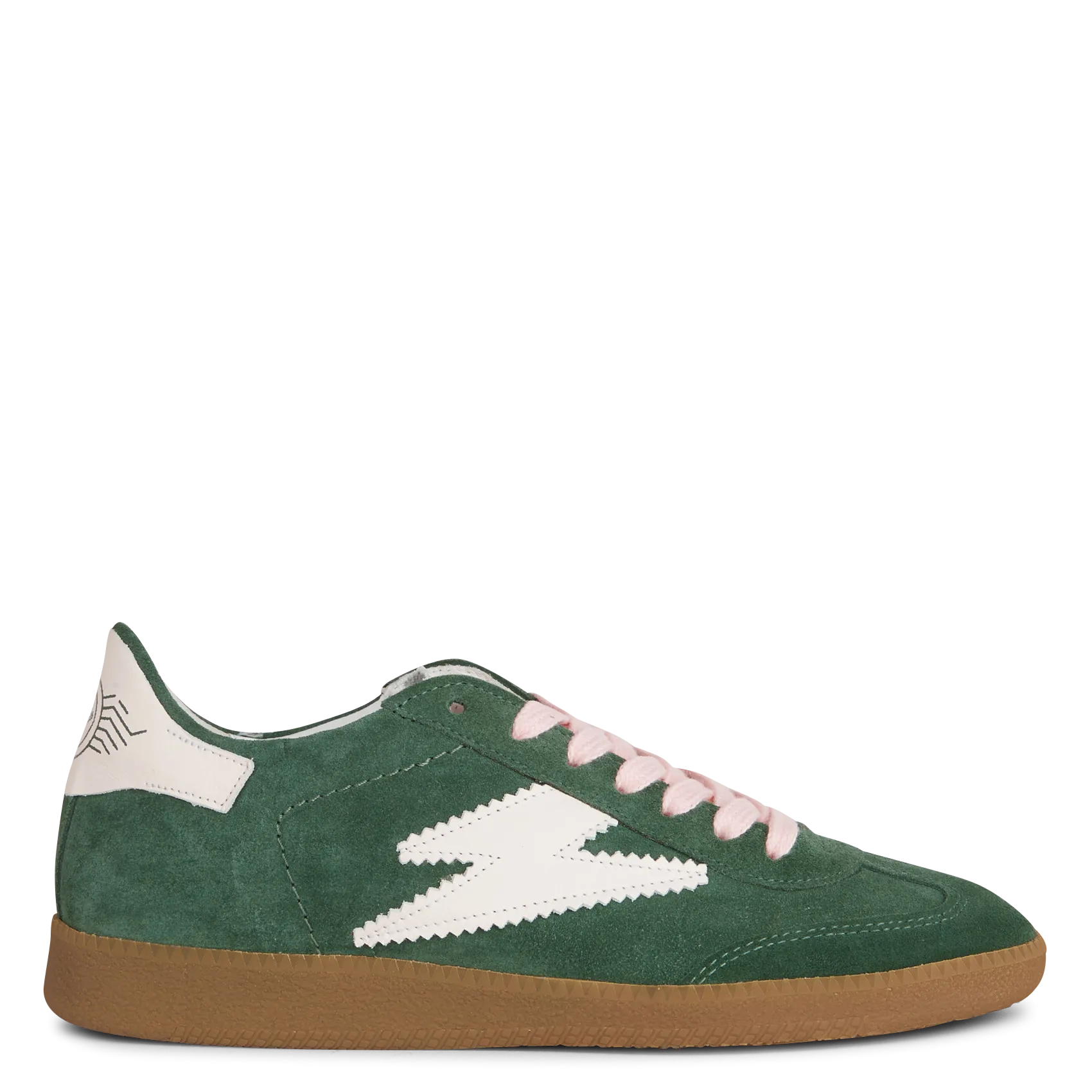 Baskets basses en cuir velours Vert ASLAN