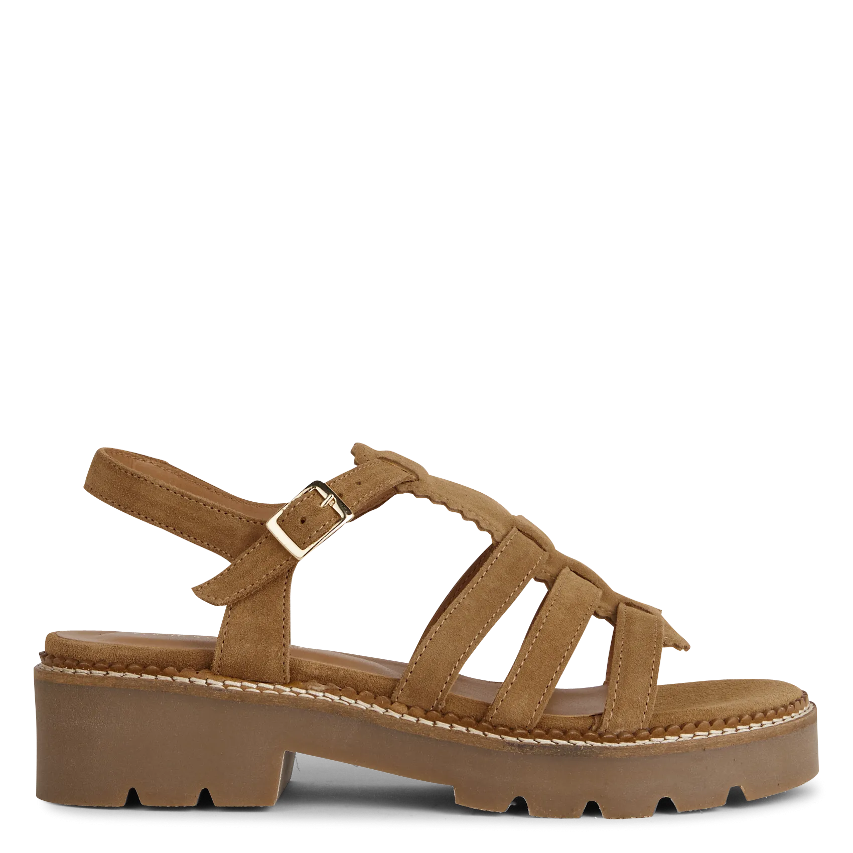 Sandales plates en cuir Beige ISIDOLE