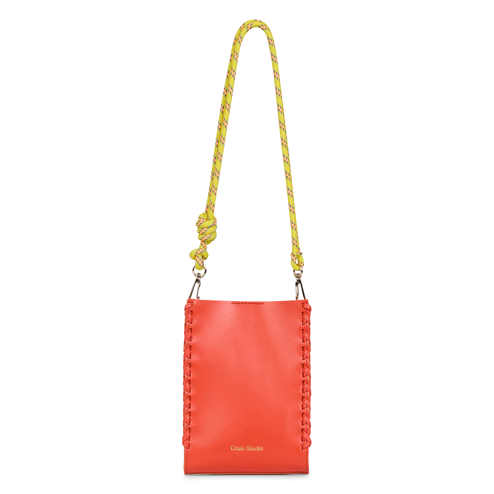 Sac porté épaule en cuir Rouge ESSENCE STITCH