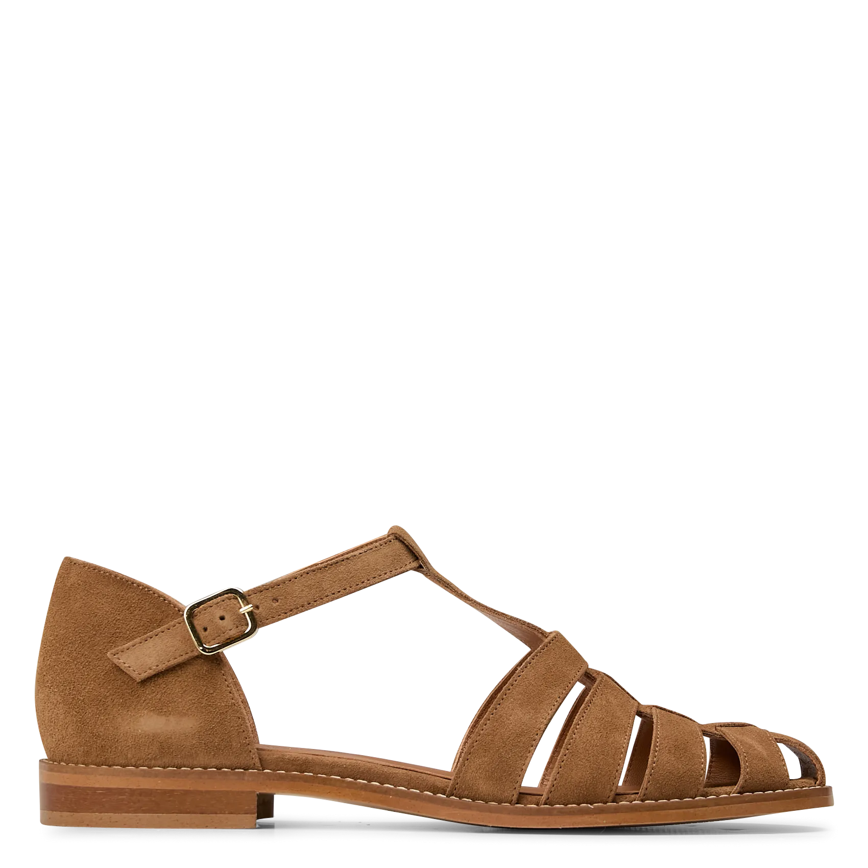 Méduses en cuir velours Marron VALENTINE