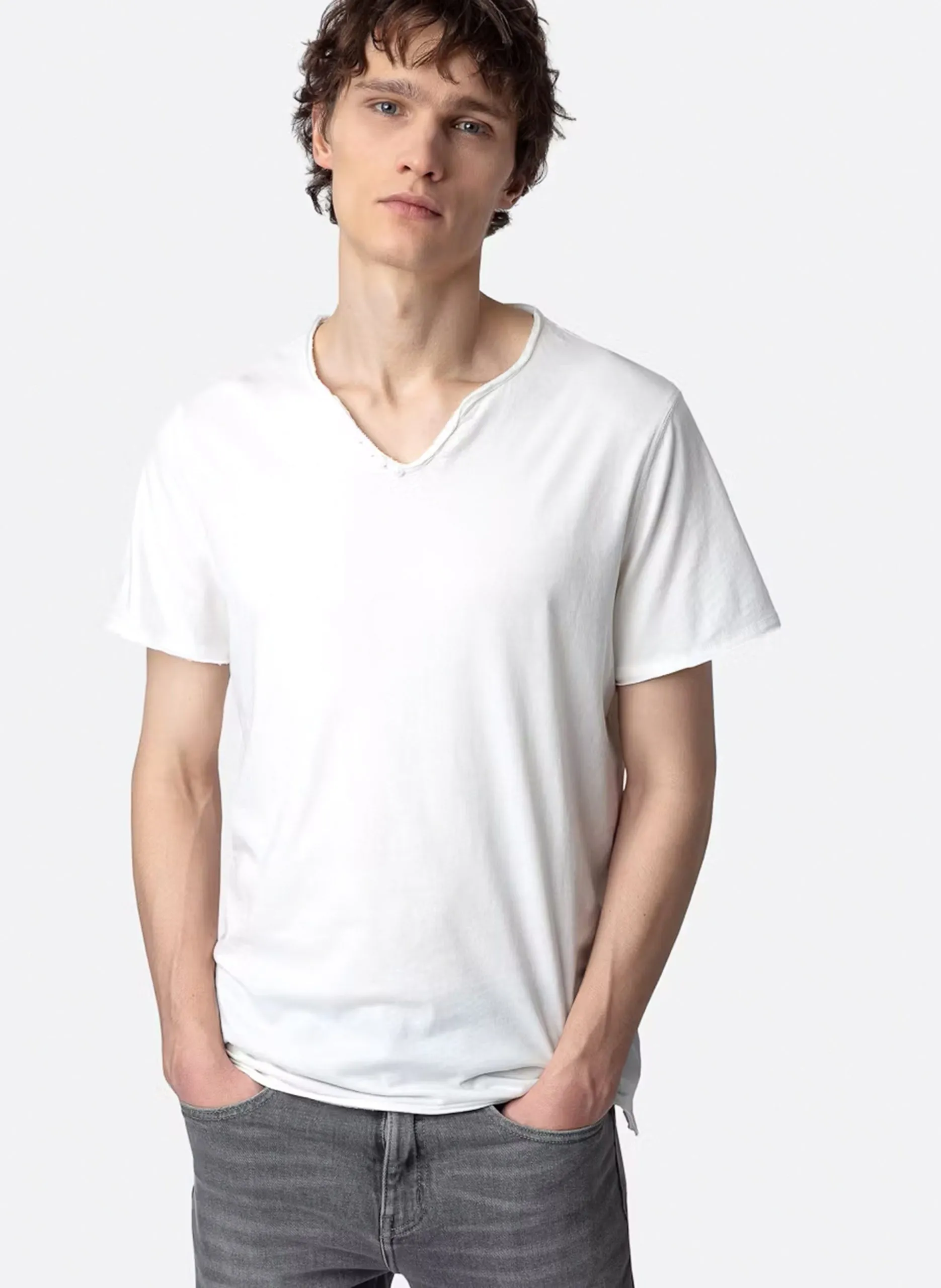 Tee-shirt droit en coton bio Blanc MONASTIR