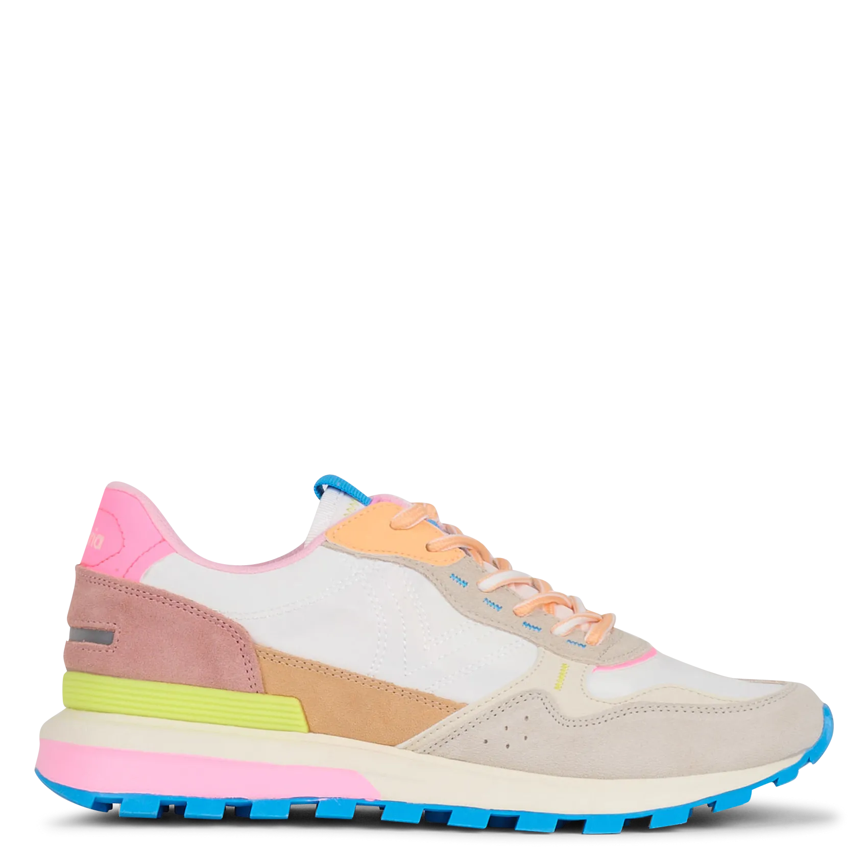 Baskets en cuir mélangé Blanc LUNA