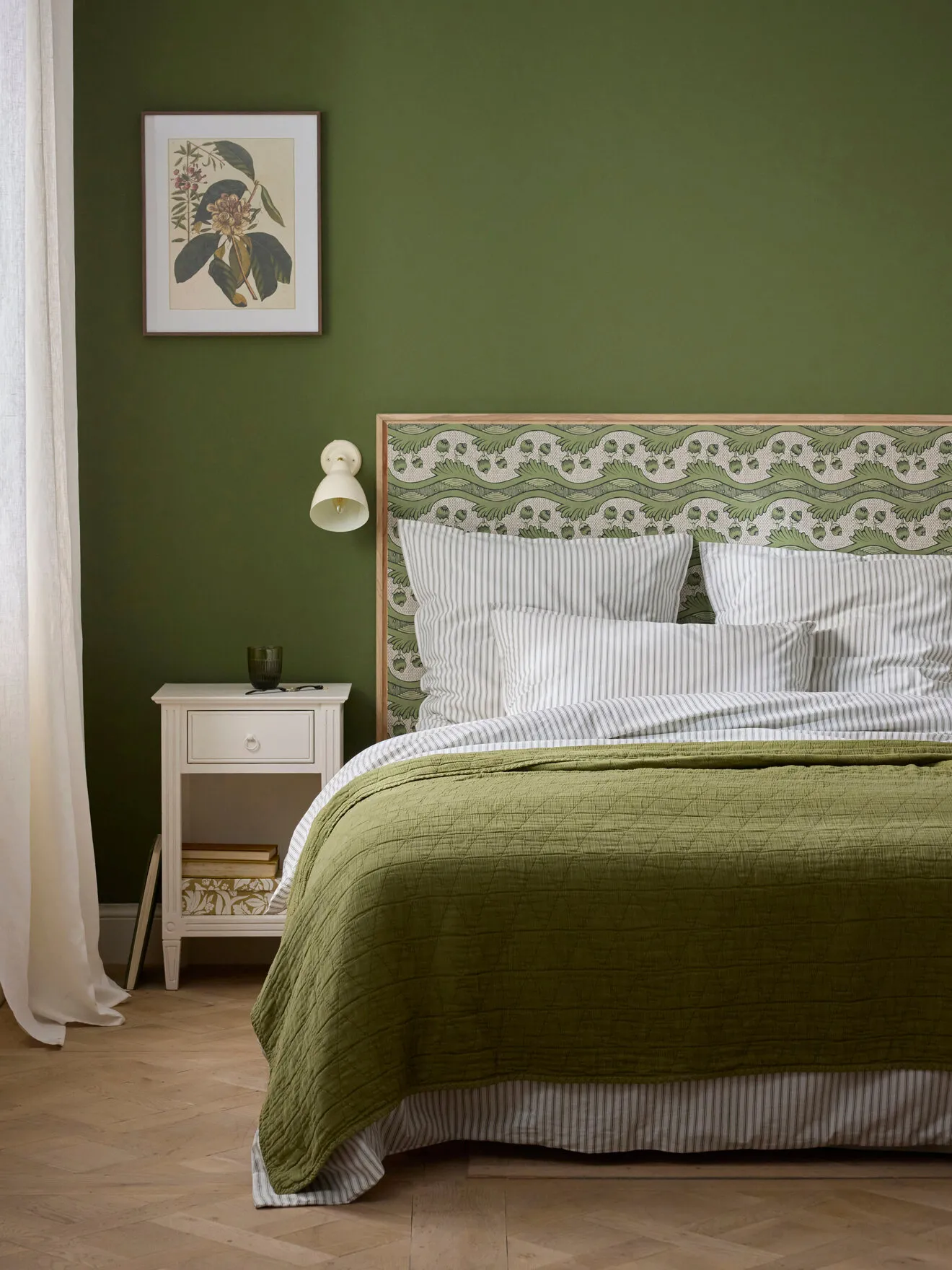 Couvre-lit coton piqué Vert