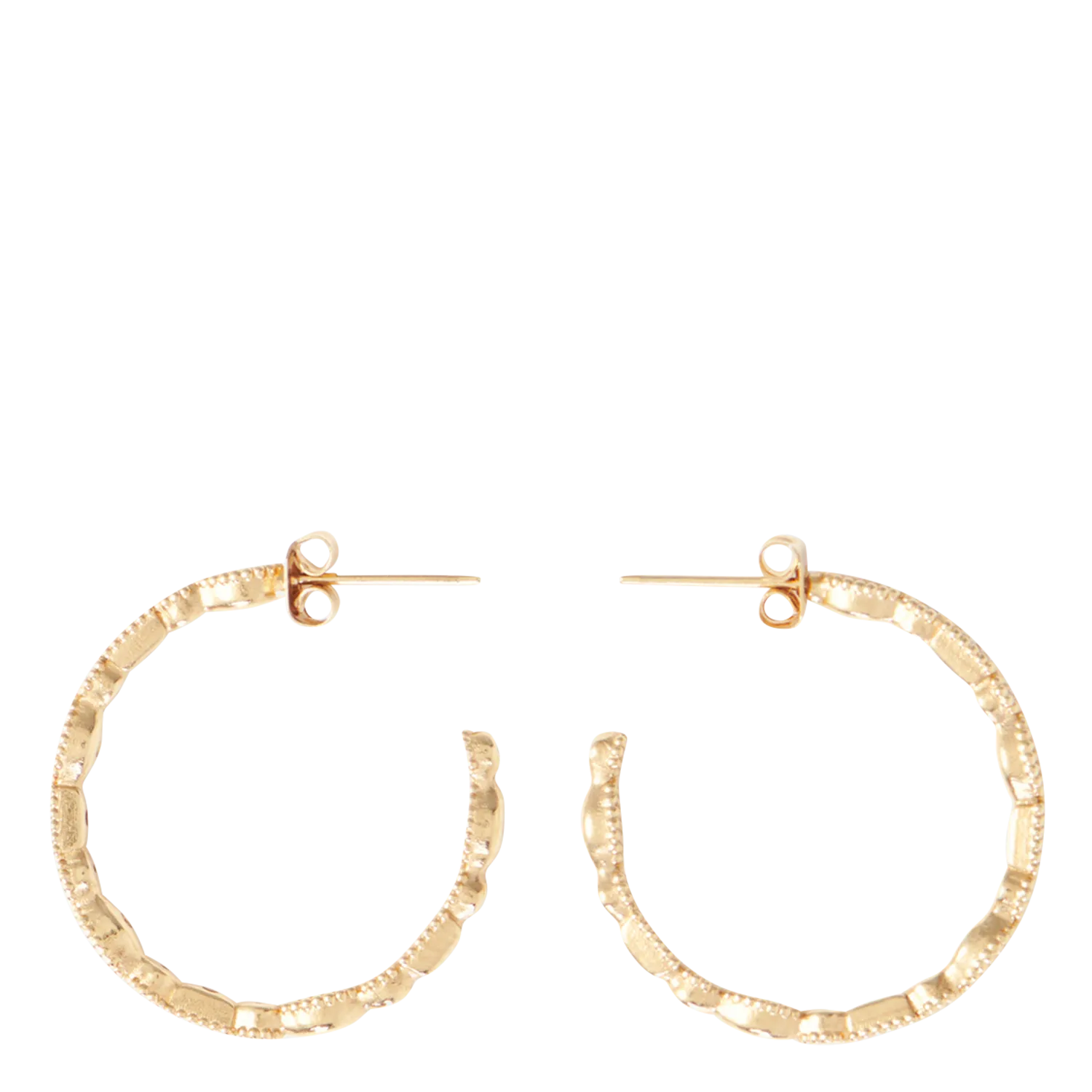 Boucles d'oreilles créoles en laiton Doré