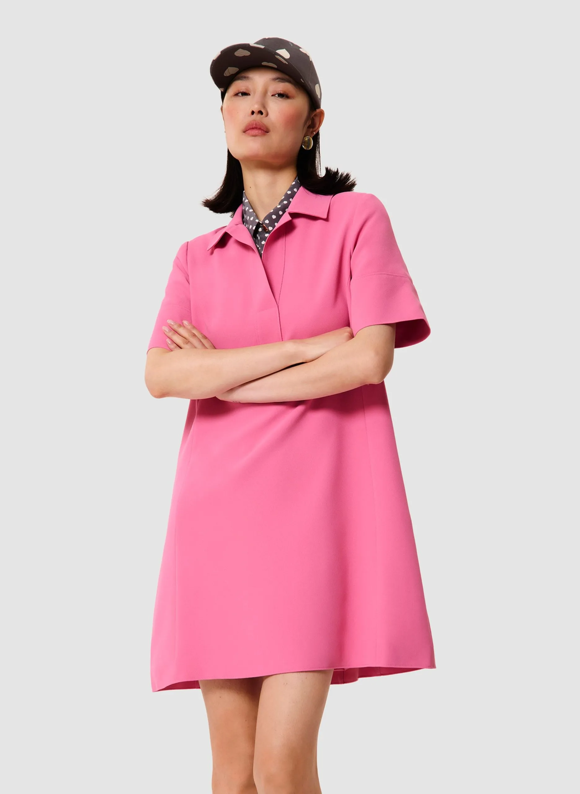 Robe courte évasée Rose ROBBY