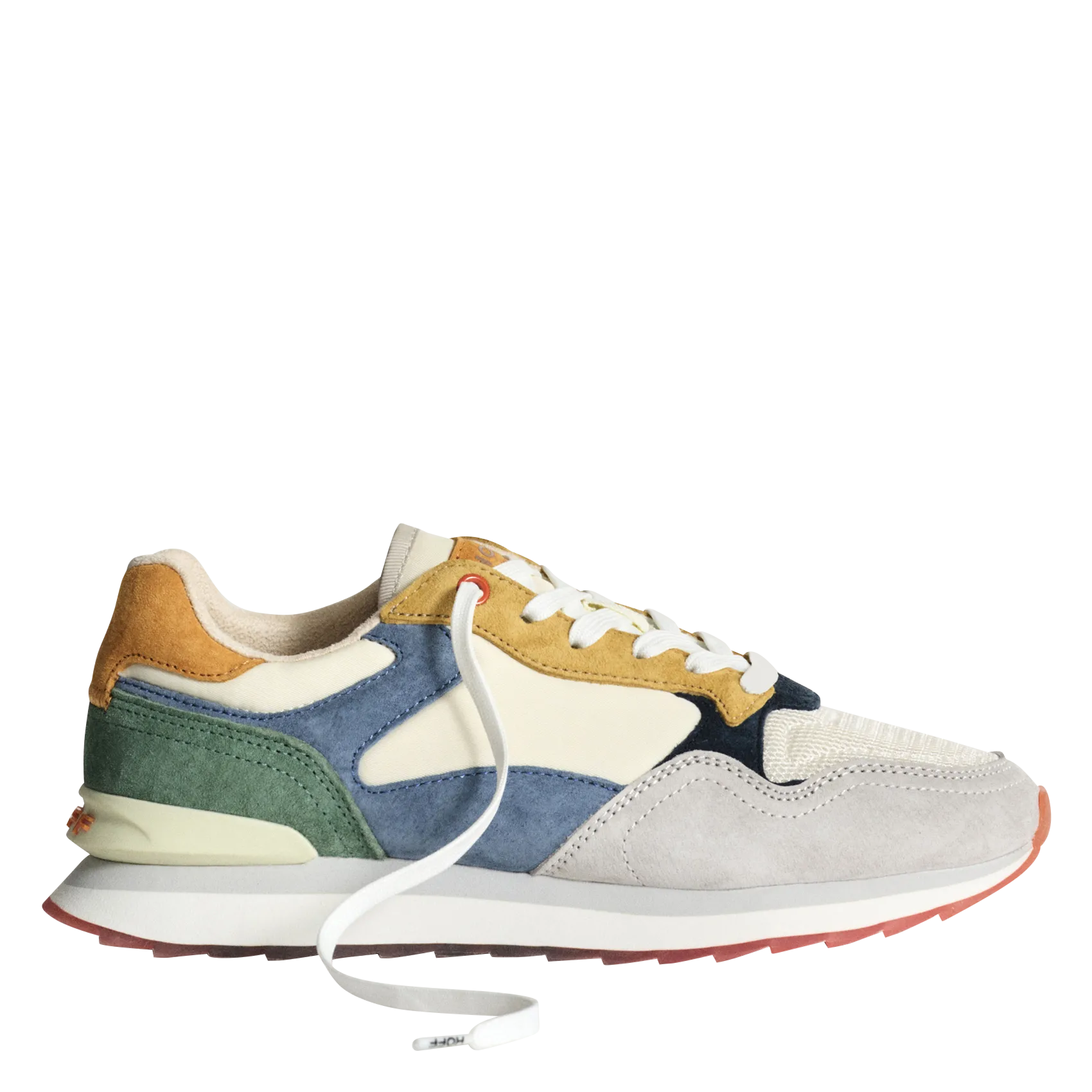 Baskets basses à lacets en cuir mélangé Bleu CITY BANGKOK