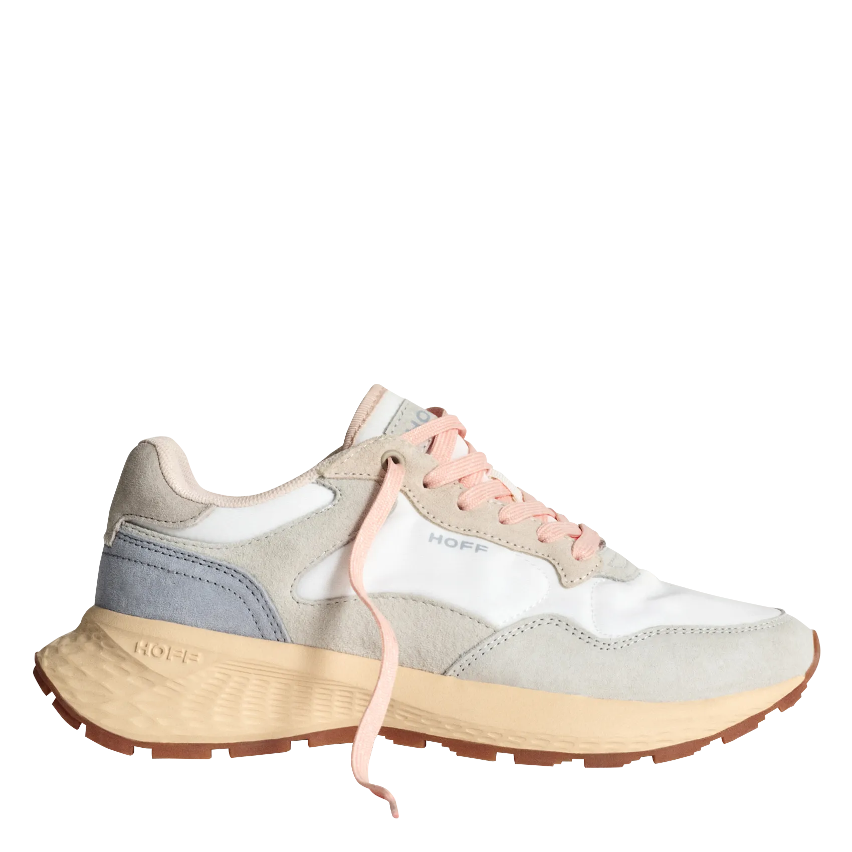 Baskets basses à lacets en cuir mélangé Gris TOULOUSE II