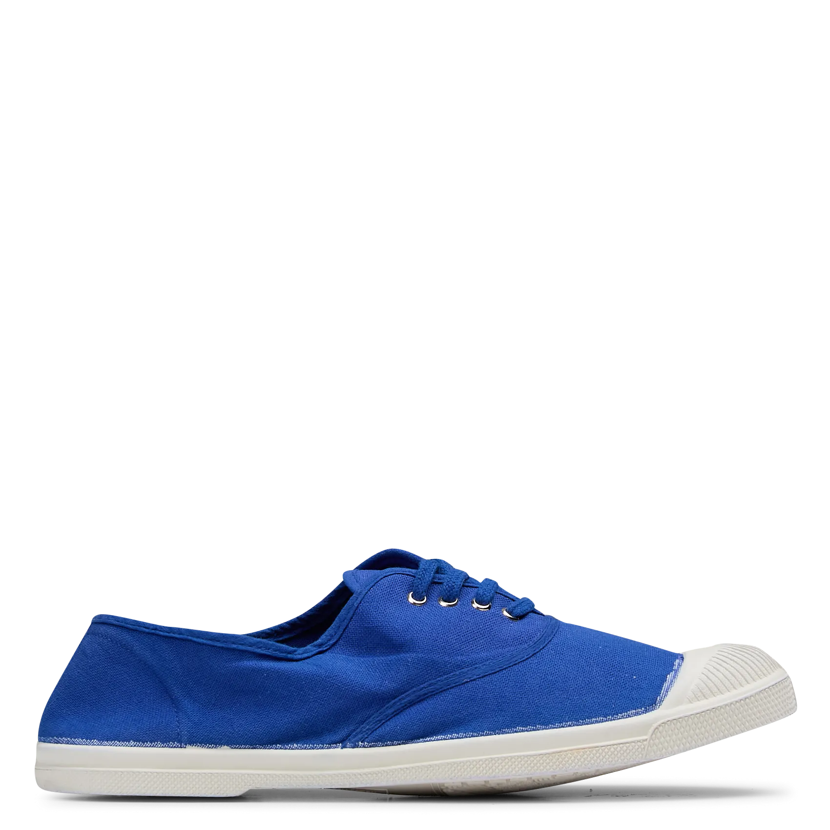 Espadrilles à lacets en coton Bleu