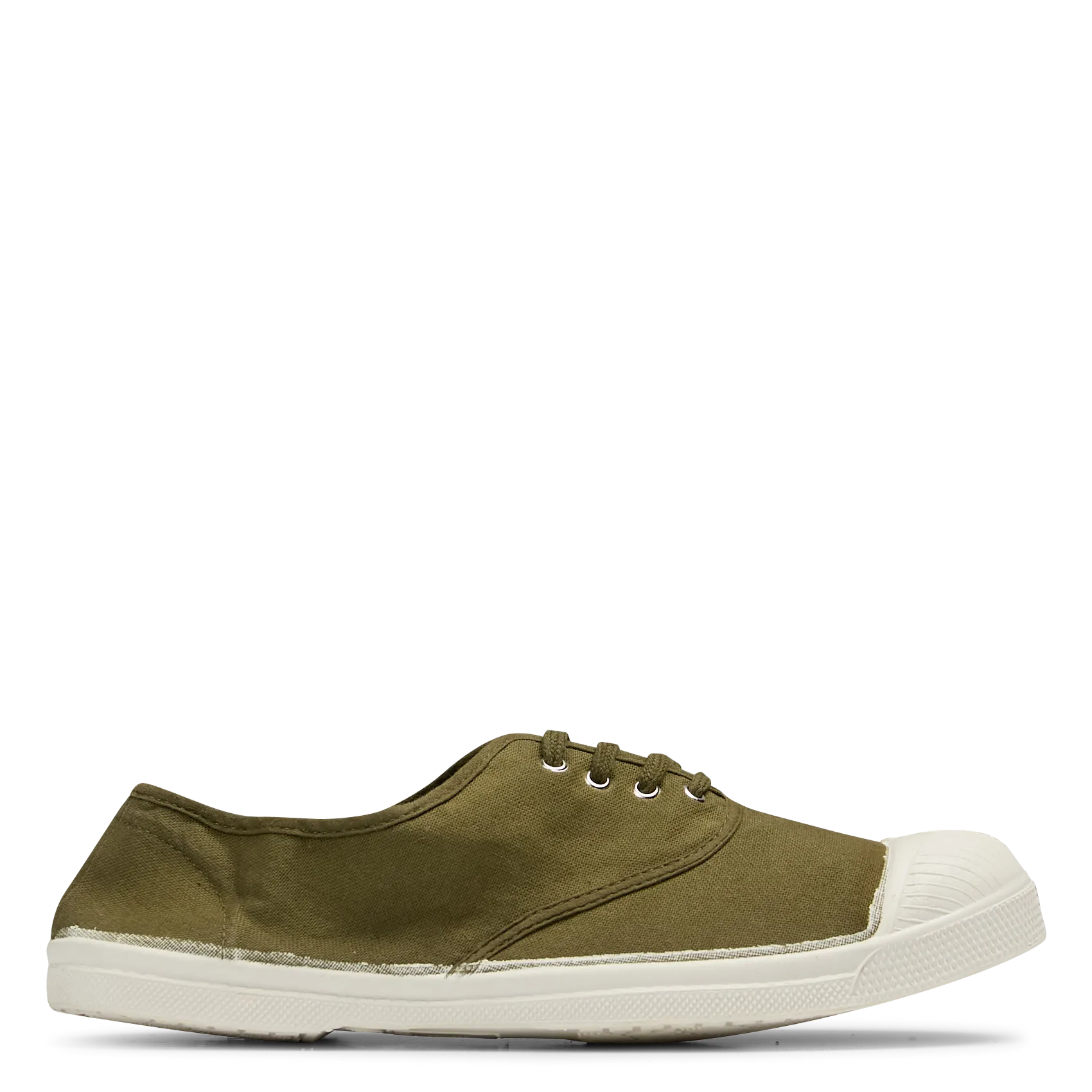 Espadrilles à lacets en coton Vert