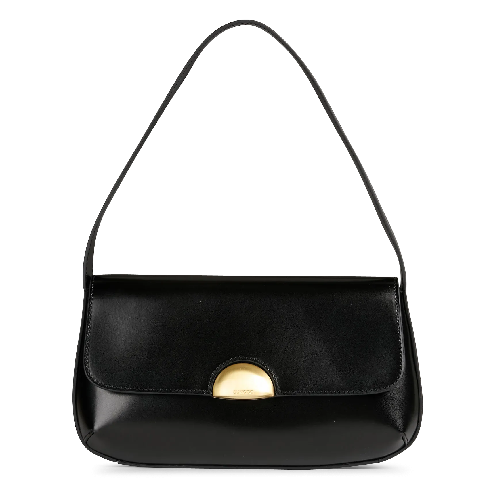 Sac baguette en cuir Noir MIA