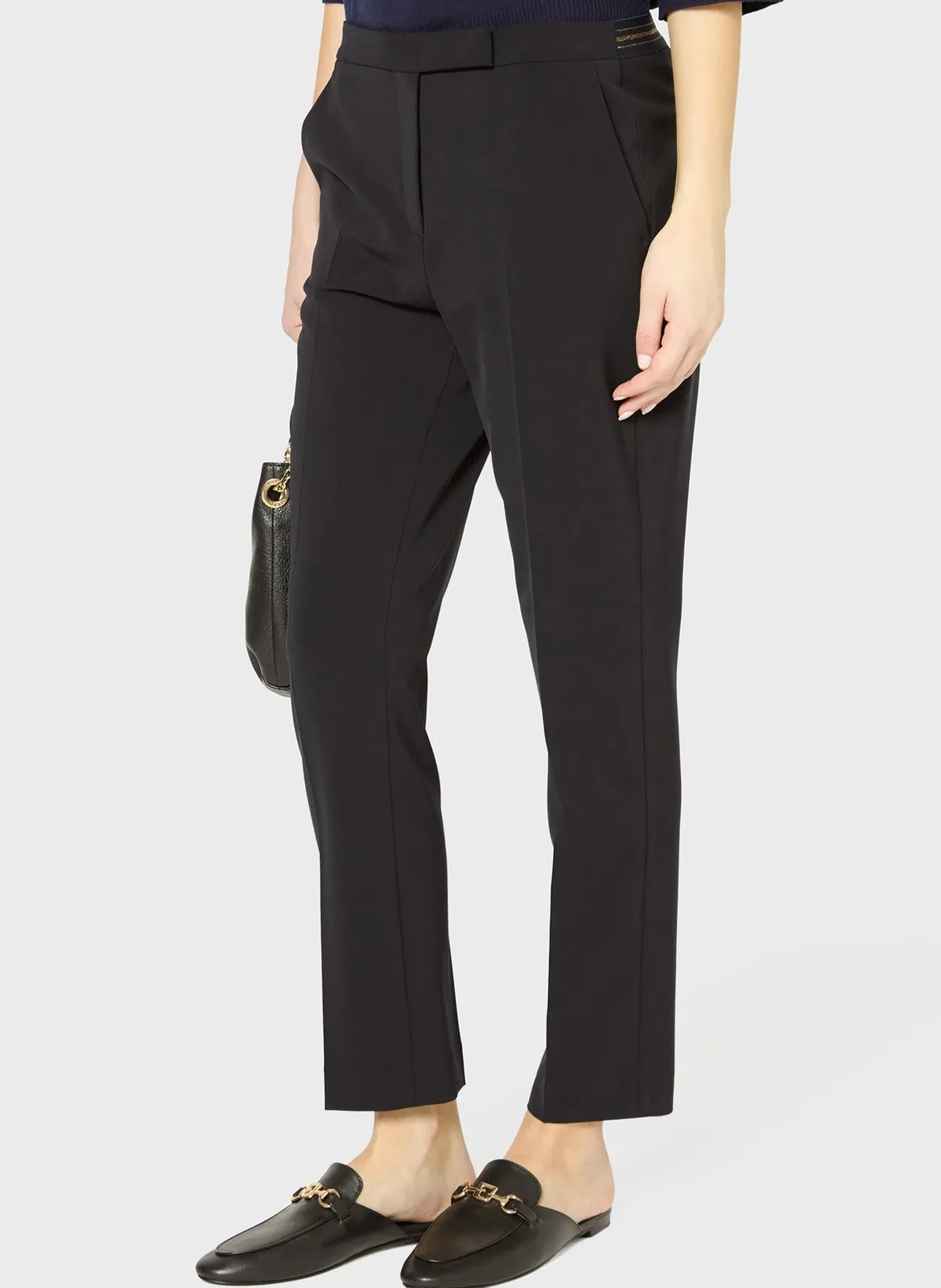 Pantalon droit Bleu LIANA