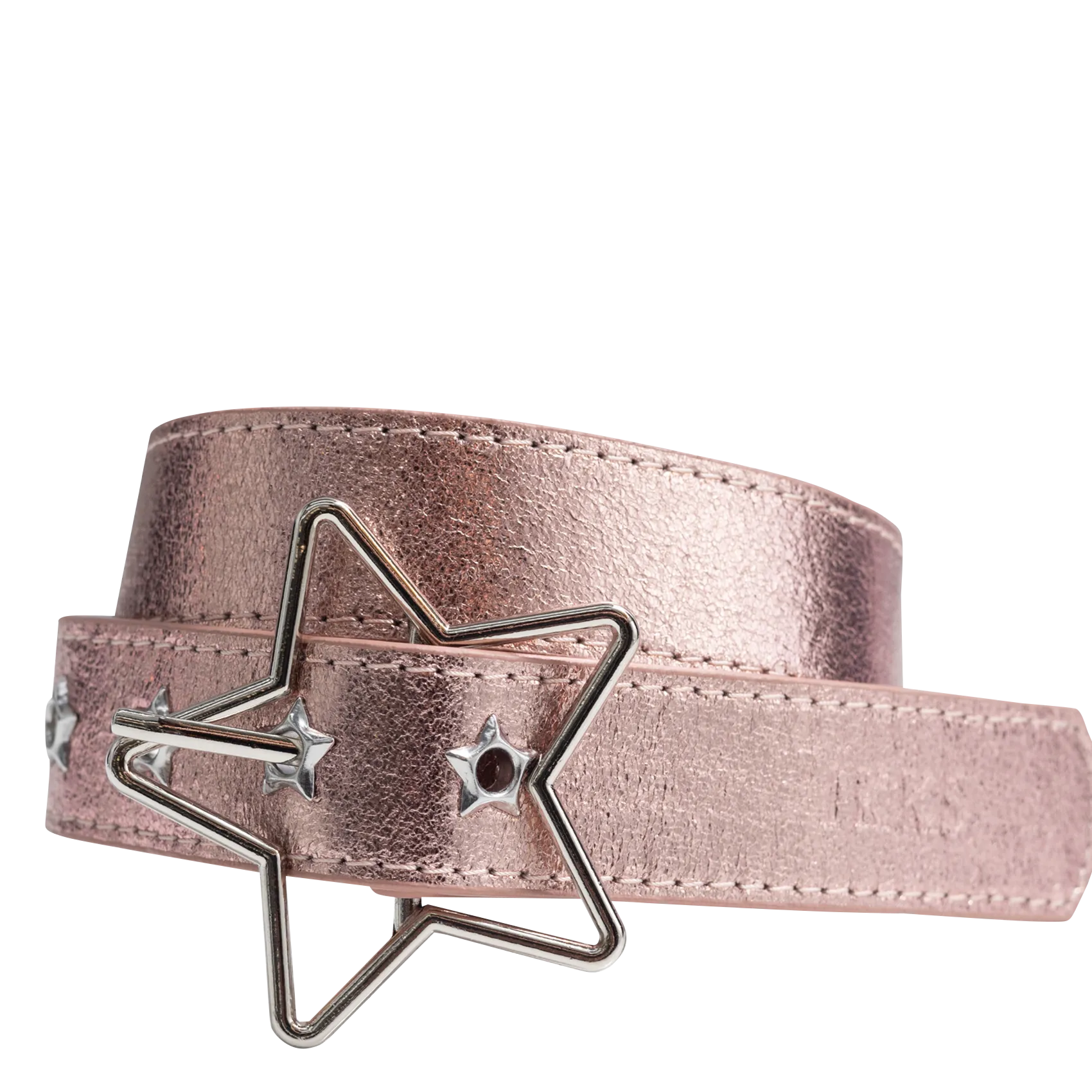 Ceinture métallisée Rose