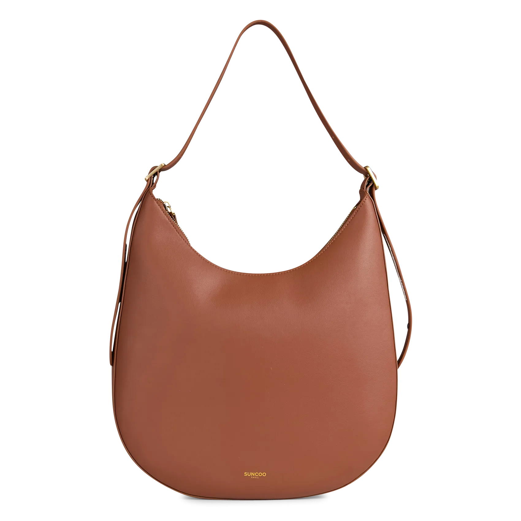 Sac hobo en cuir Beige SUZY