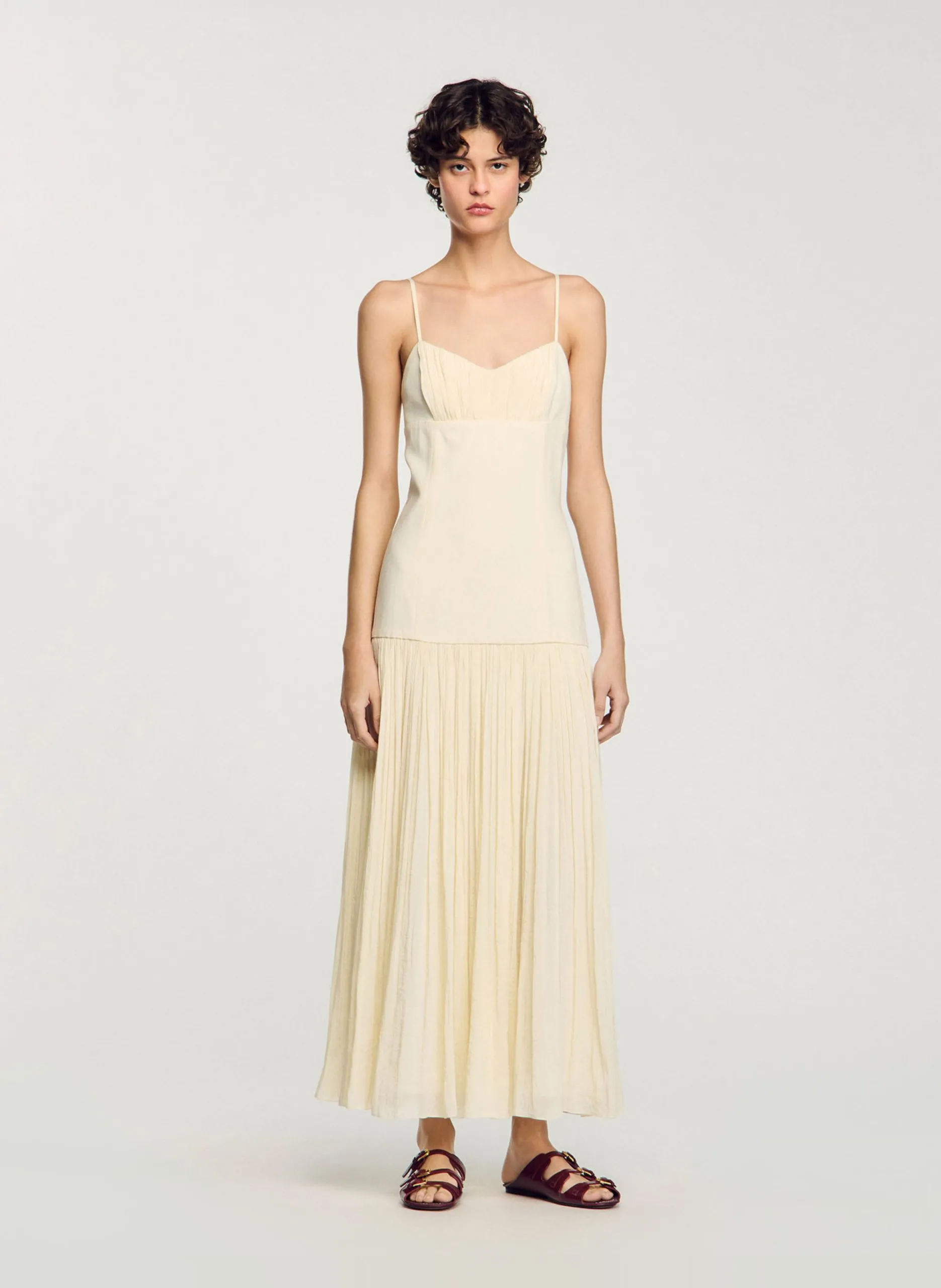 Robe longue décolleté cœur Blanc