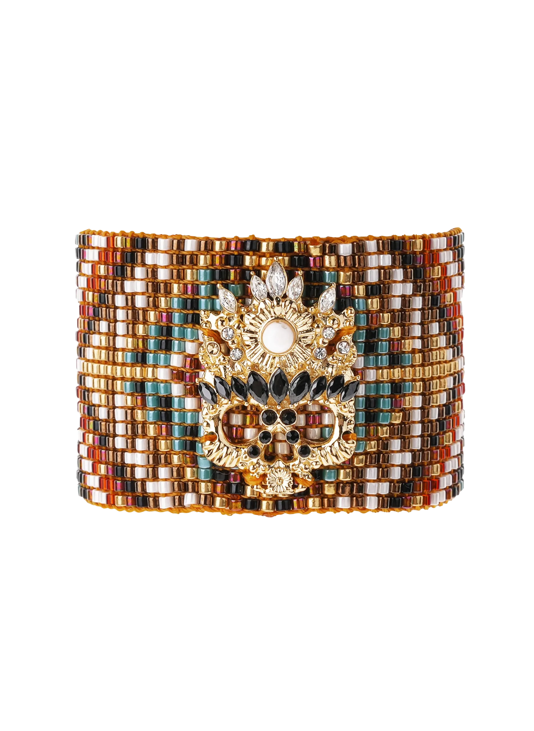 Bracelet manchette avec fermoir aimanté Doré TOMER