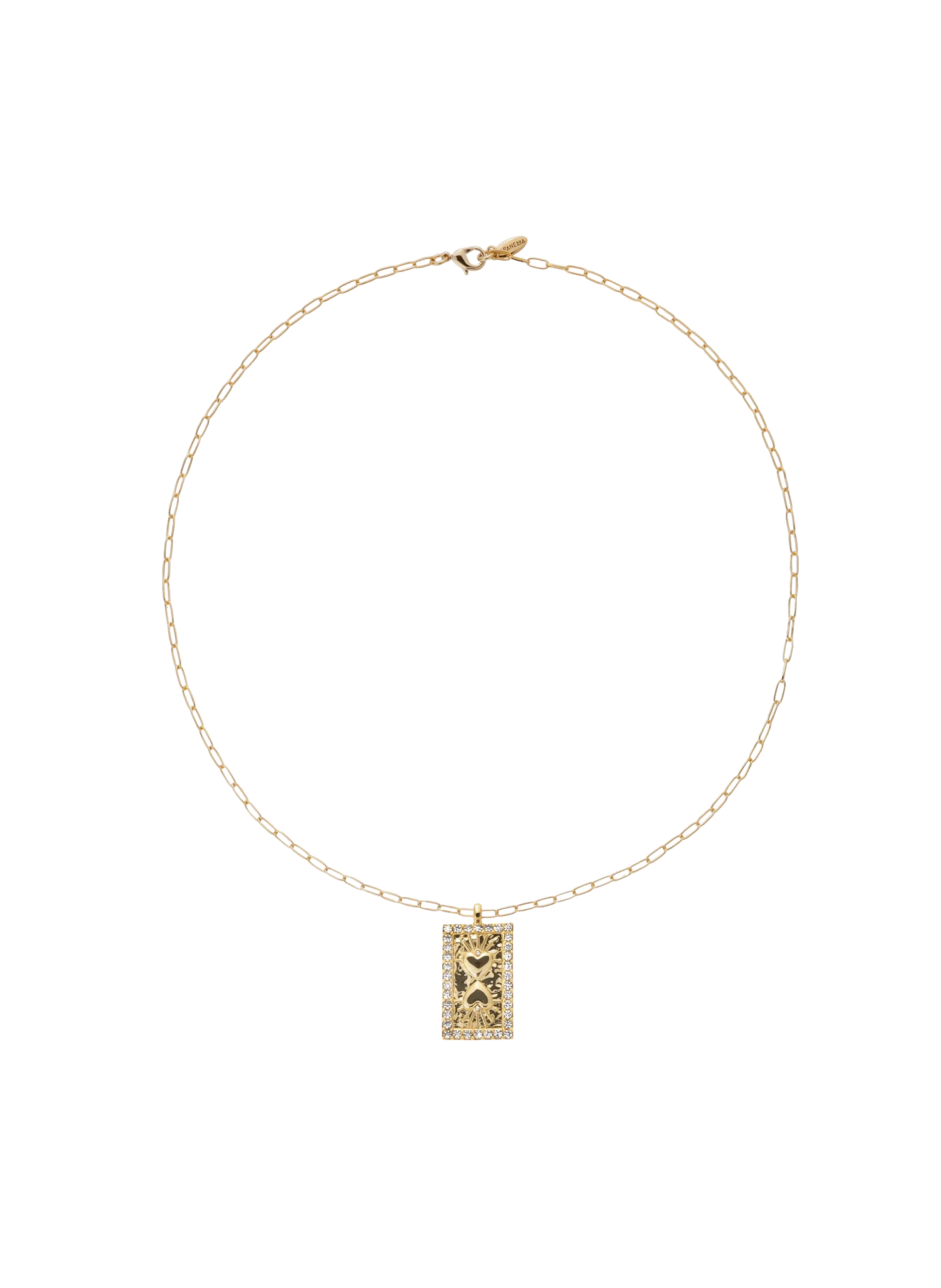Collier chaîne avec pendentif central Doré MESSIAH