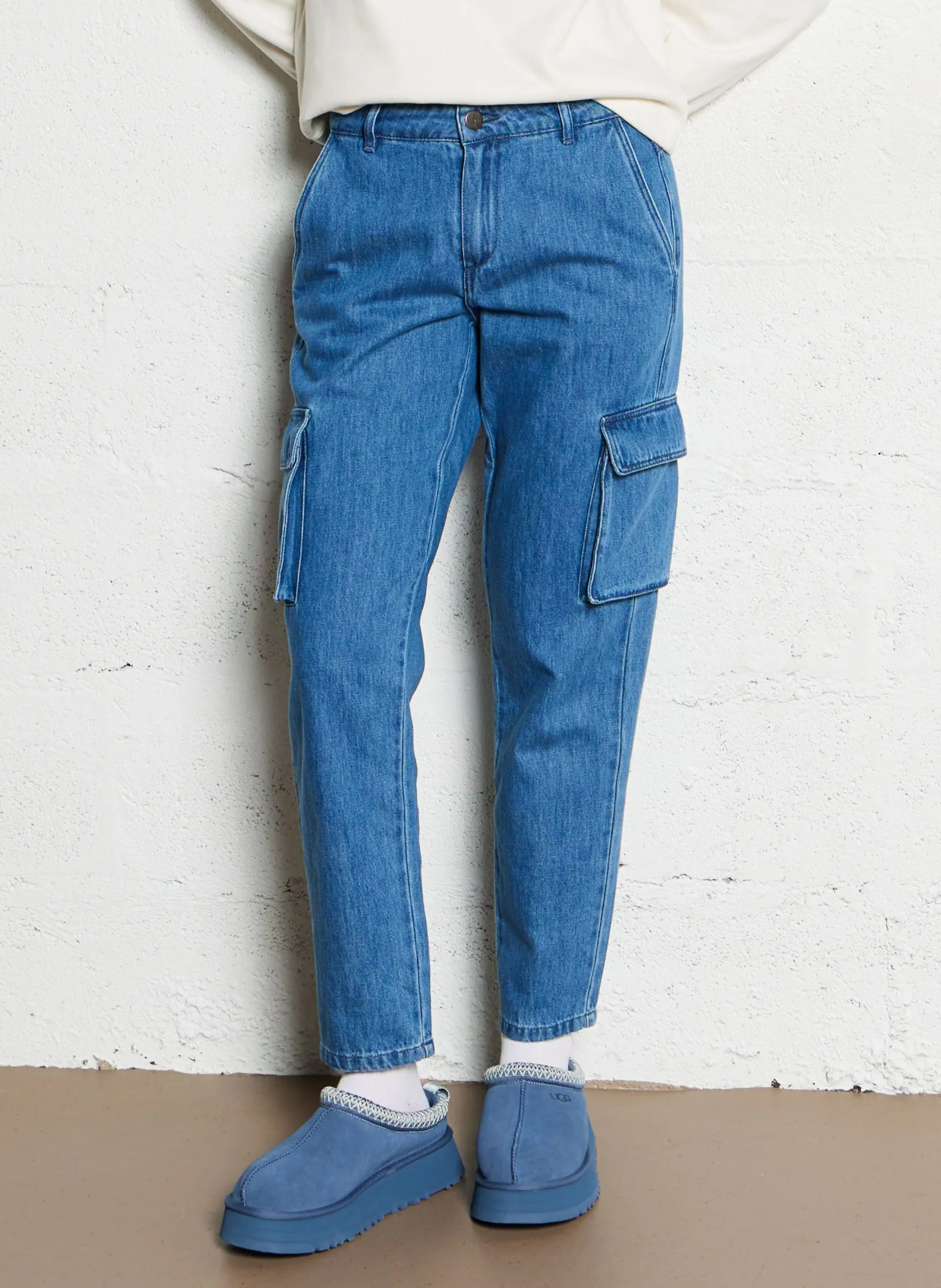 Jean droit en coton Bleu LE ZENDAYA