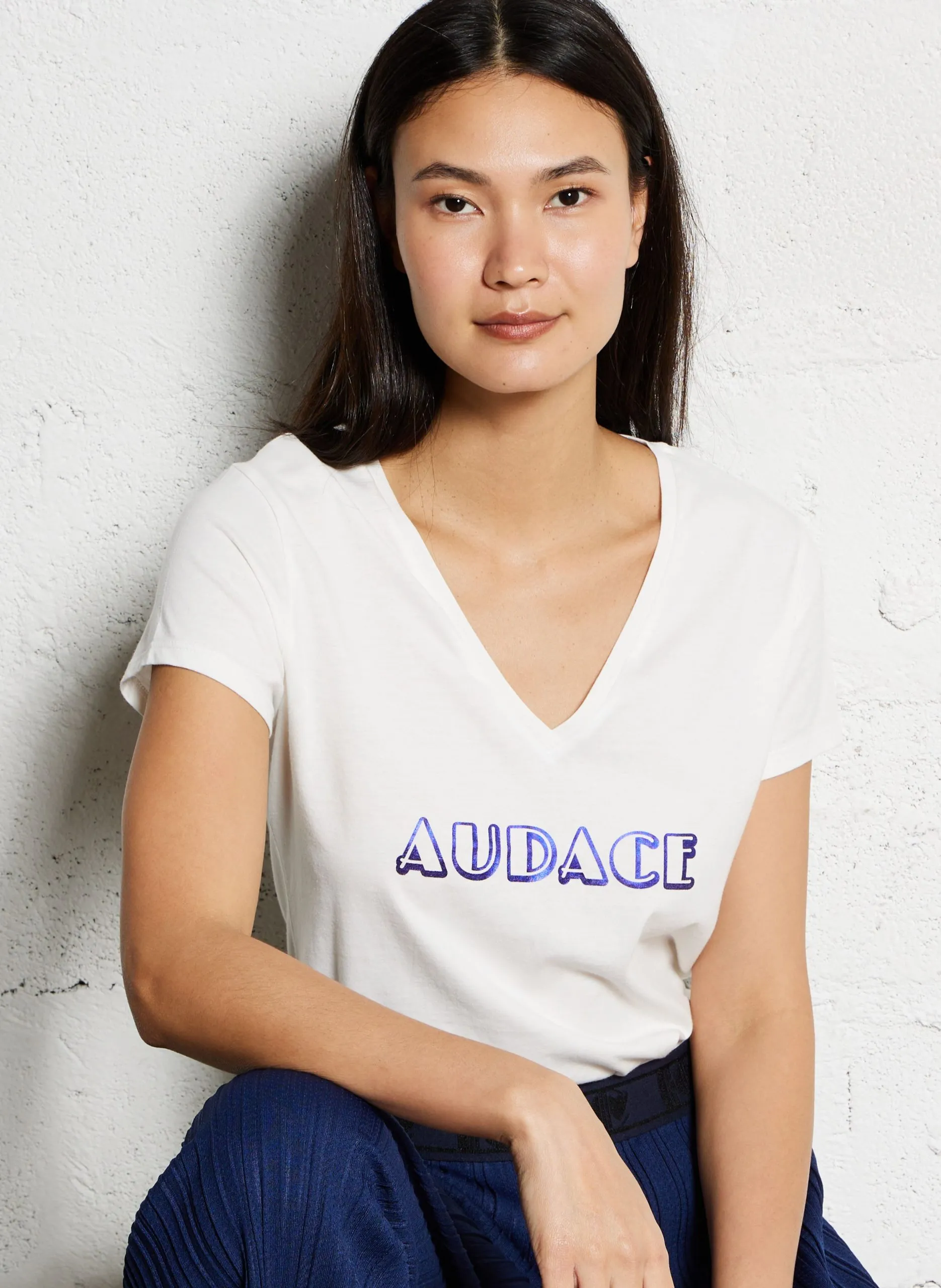 Tee-shirt imprimé en coton Blanc