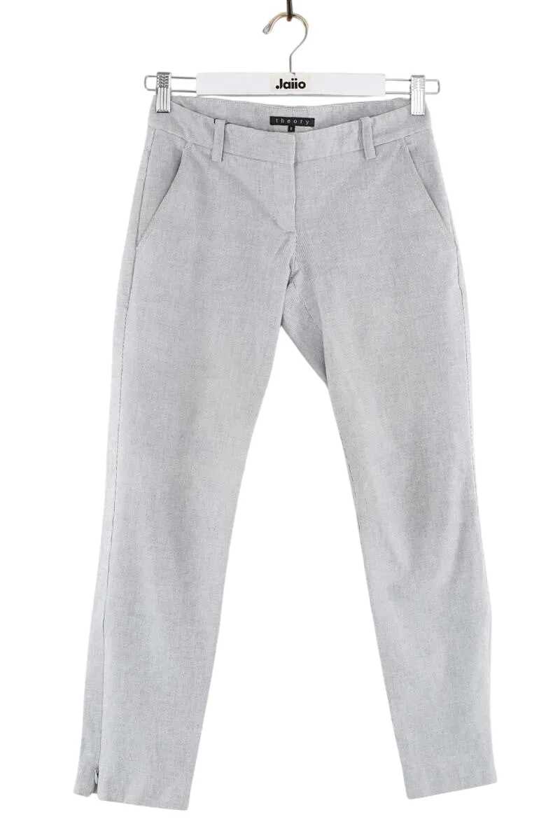Pantalon slim en coton Gris