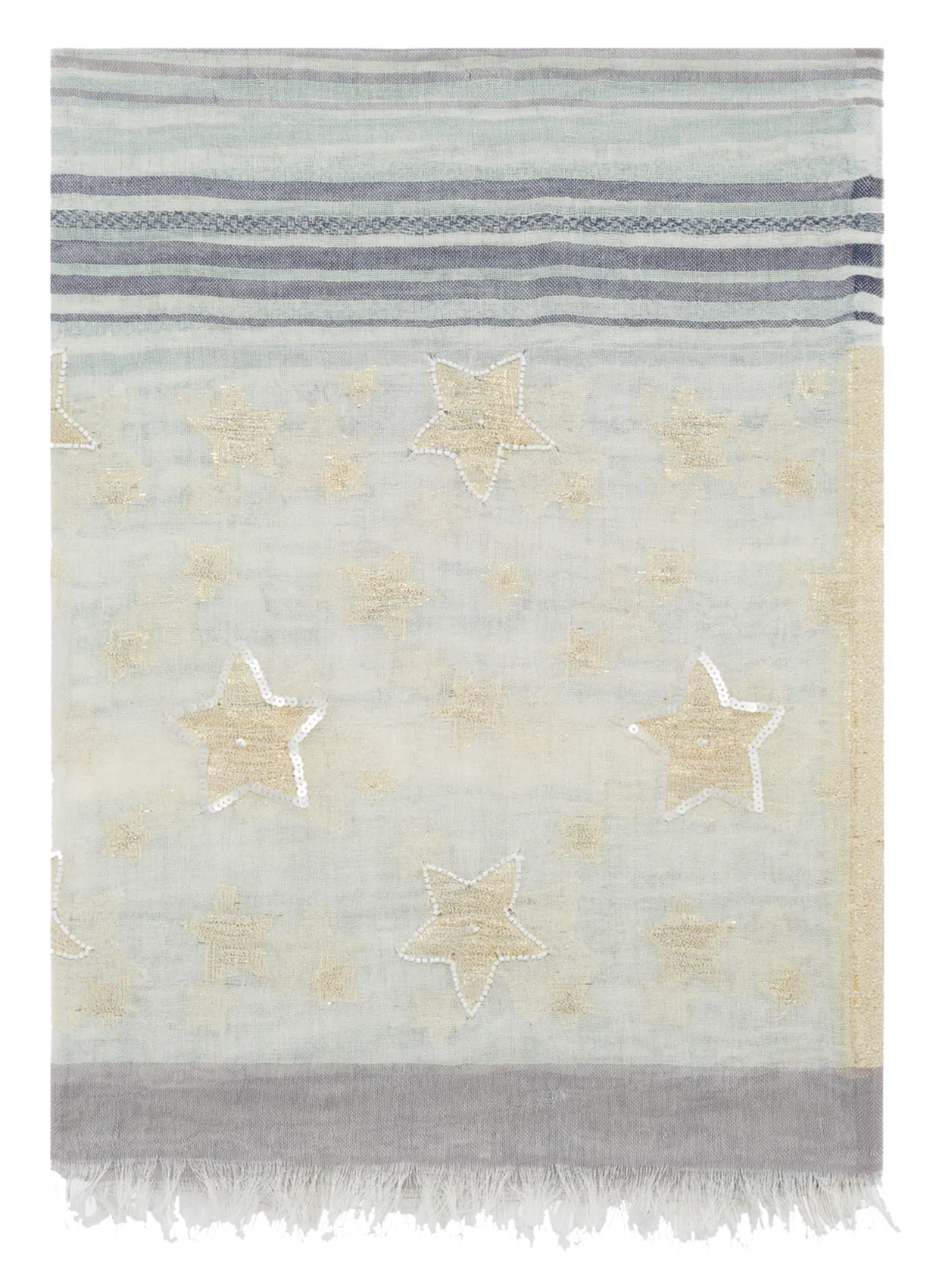 Foulard en coton mélangé Beige ODRIA