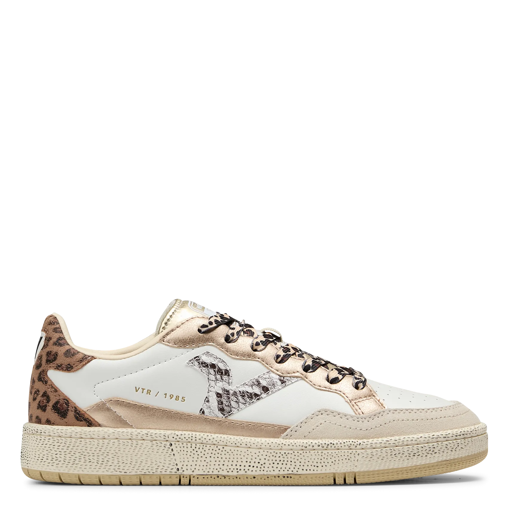 Baskets basses bi-matière Beige SMASH