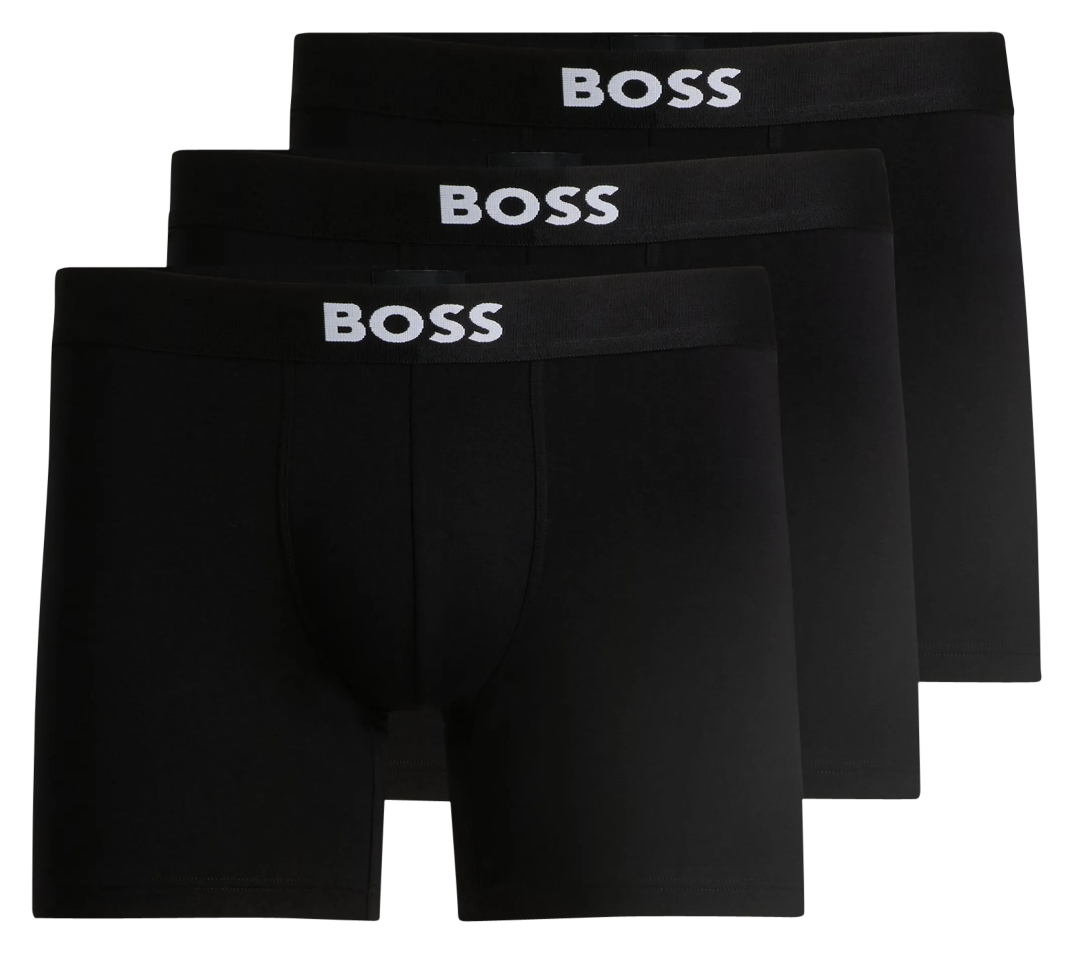 Lot de trois boxers en coton Noir