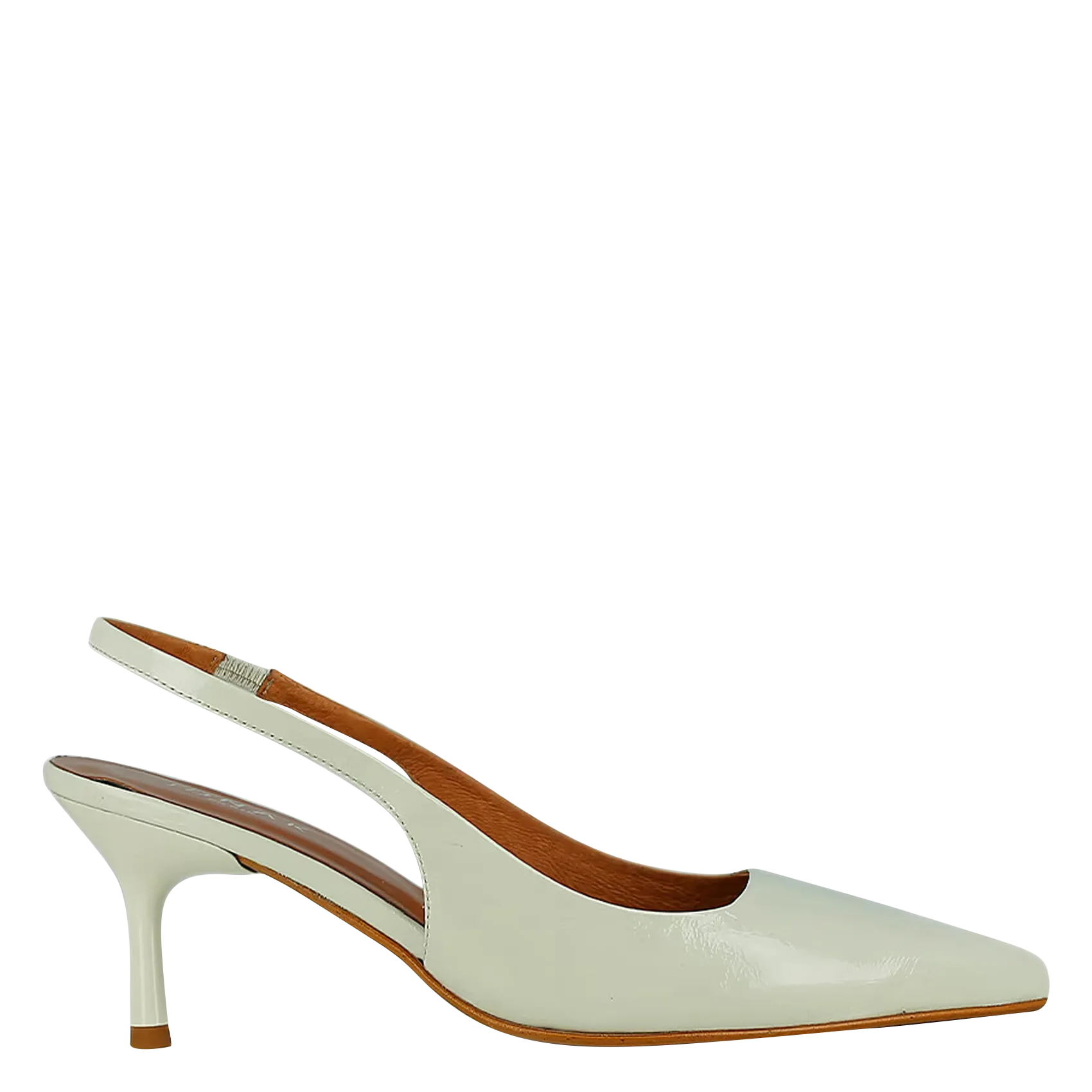 Escarpins à bouts pointus en cuir Blanc DIAMANTINE