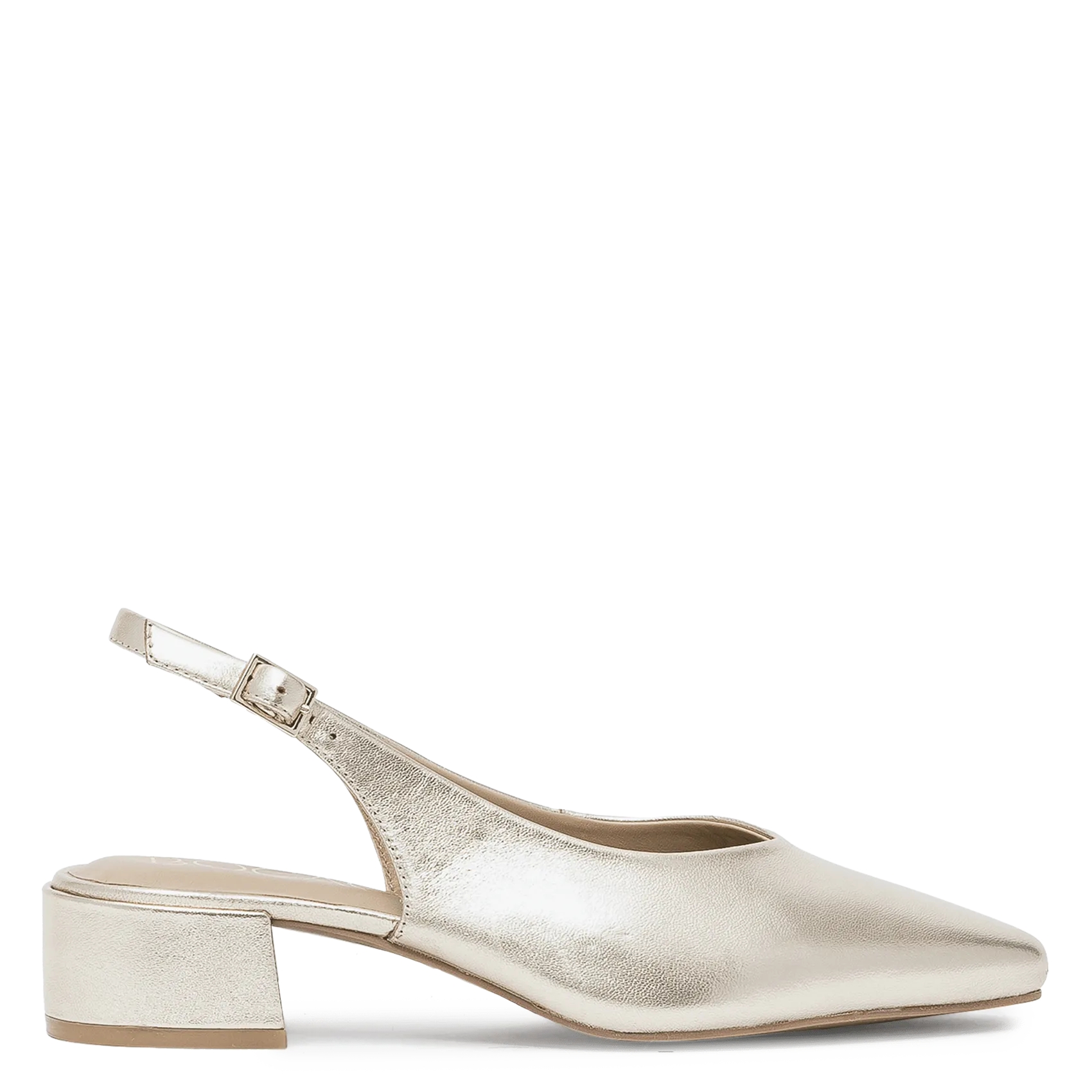 Sandales fermées métallisées en cuir Doré SOLICE