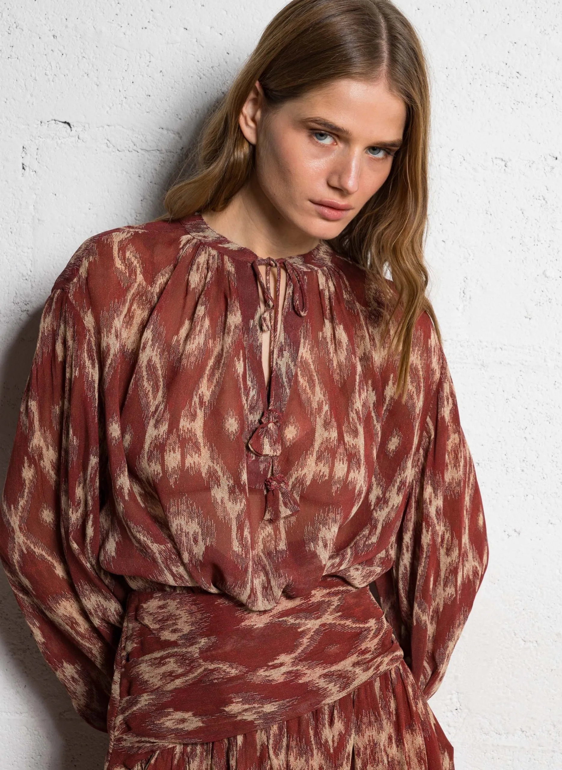 Blouse oversize imprimée Rouge MENAELLE