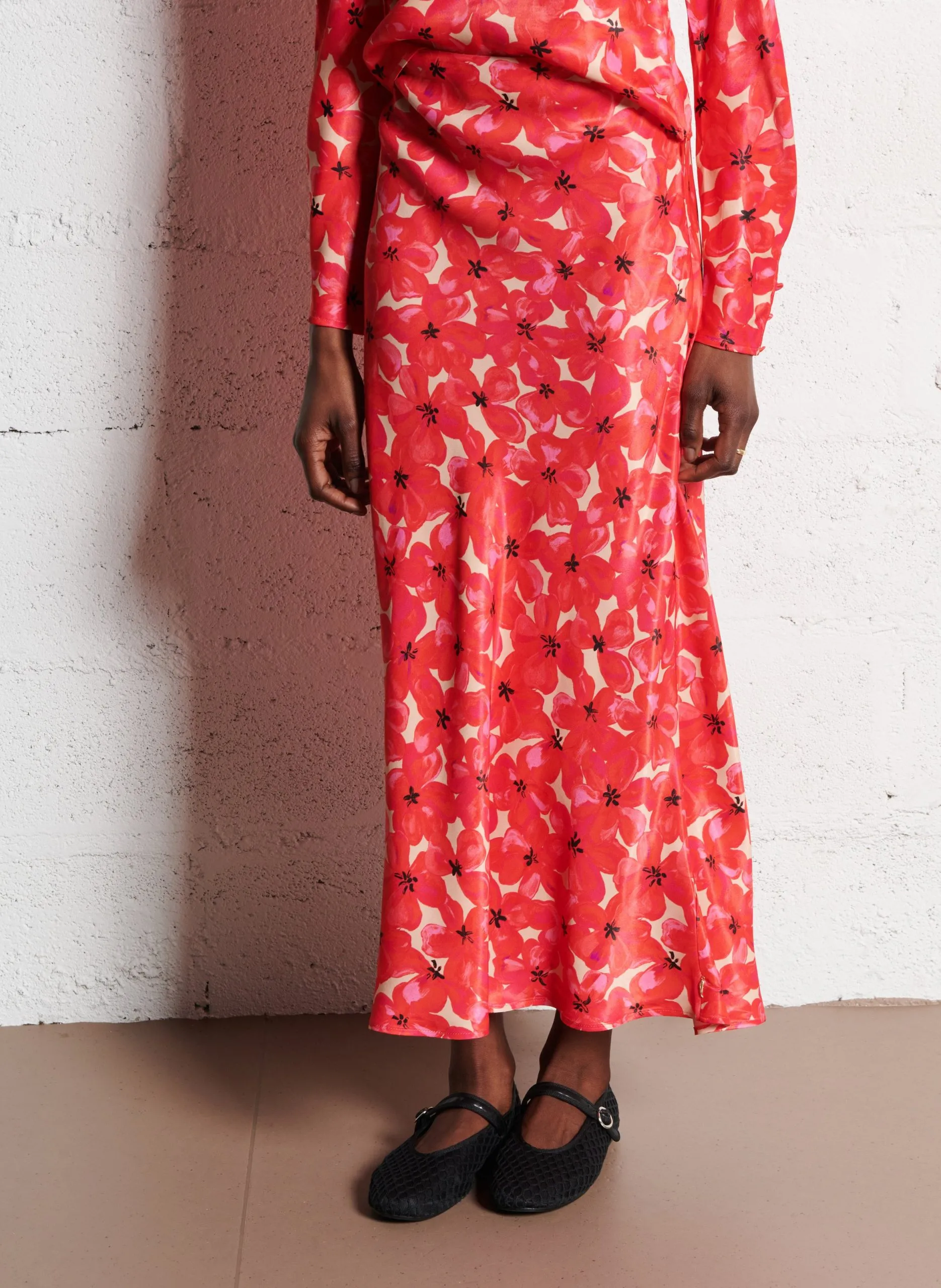 Jupe midi imprimée Multicolore LAURENT