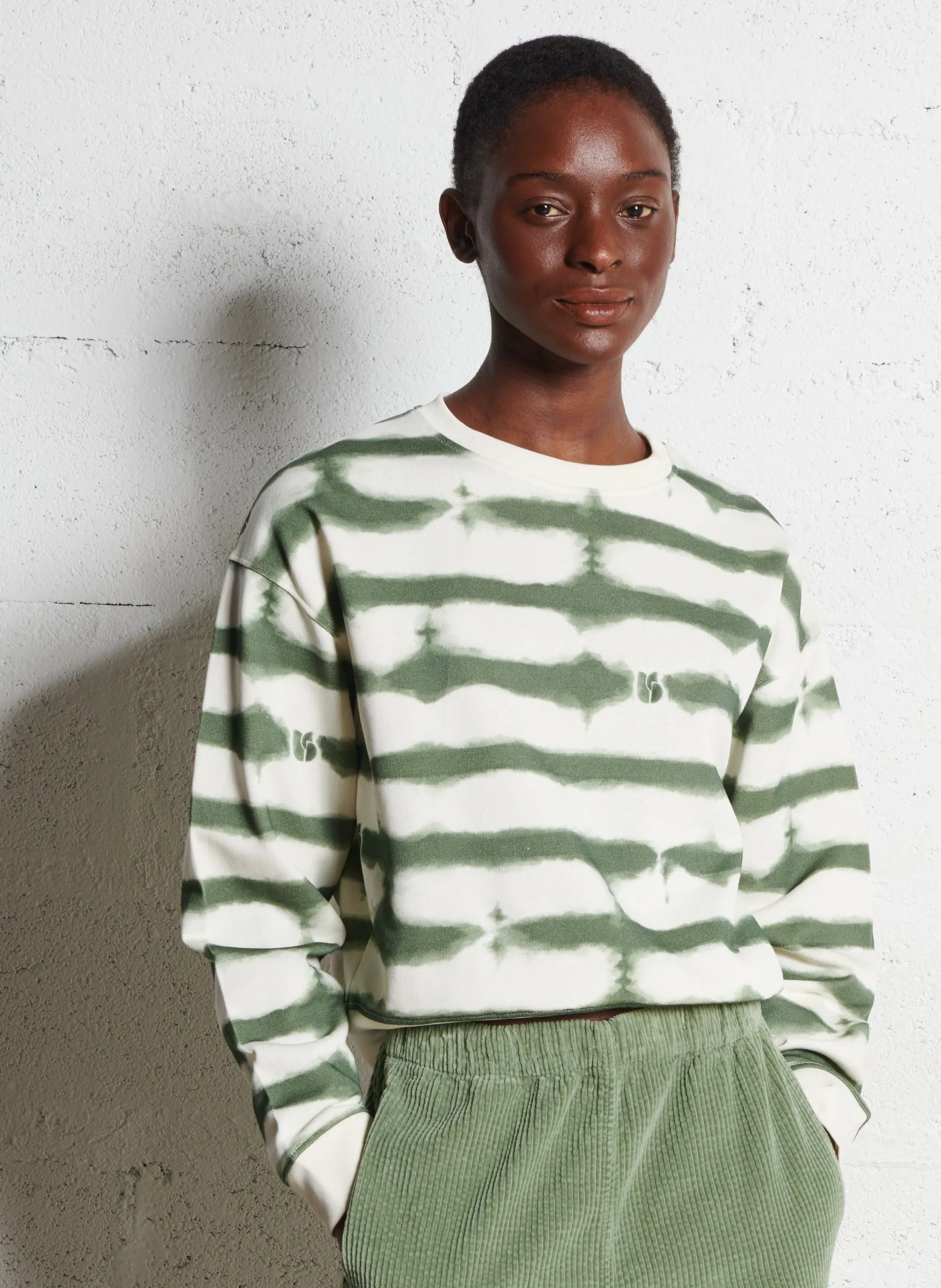 Sweat oversize en coton Kaki SETE