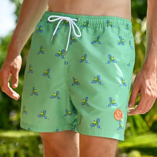 Short de bain en fibres recyclées l'envole Vert L'ENVOLE