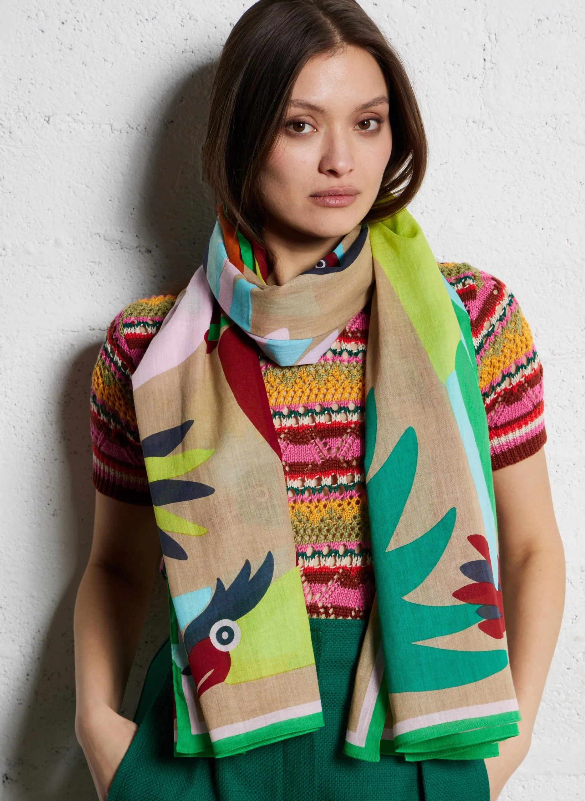 Etole en coton Beige VOYAGE